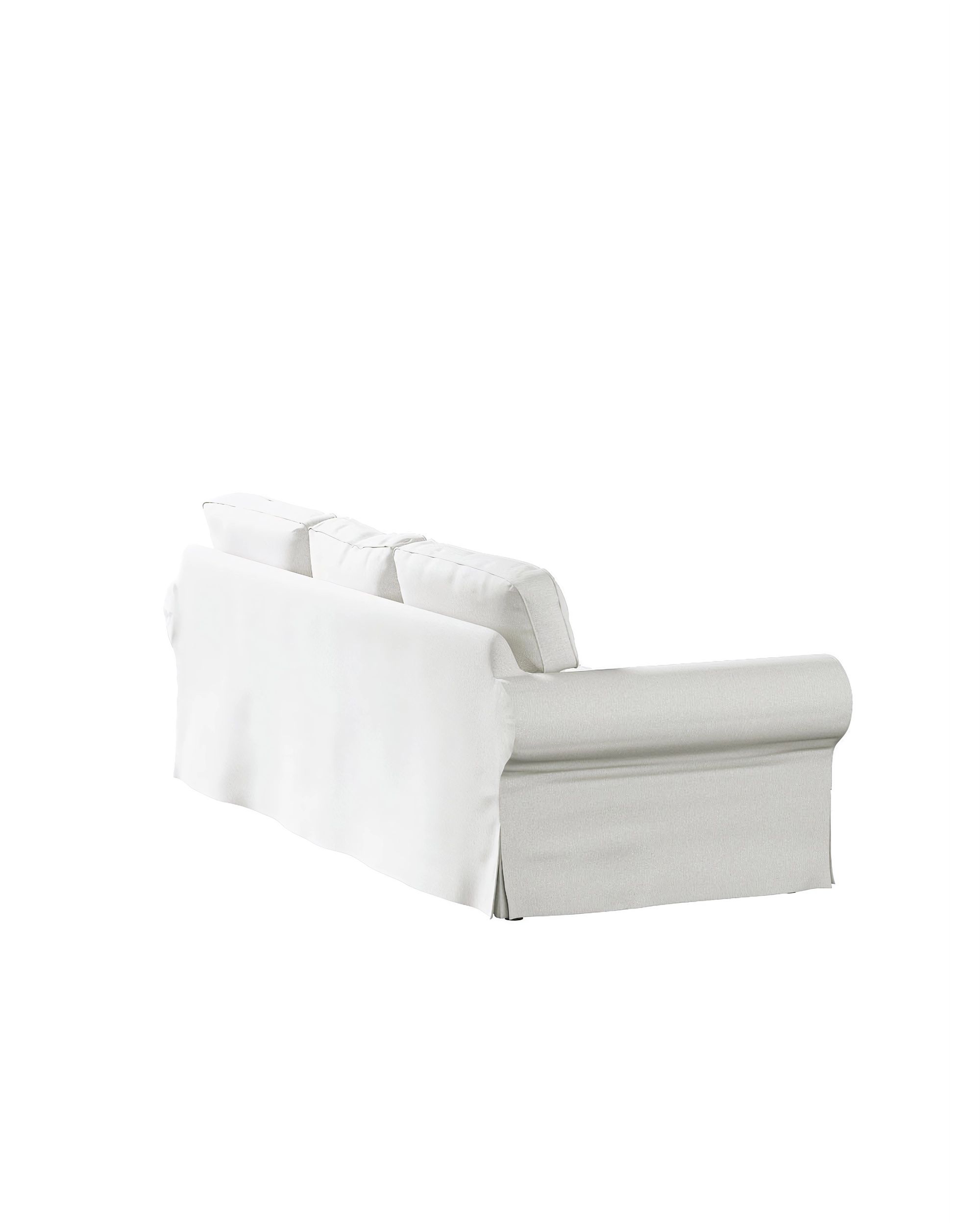 Ektorp 3-seater sofa bed cover (for model on sale in Ikea since 2013) colour cream fabric structured (hover)
