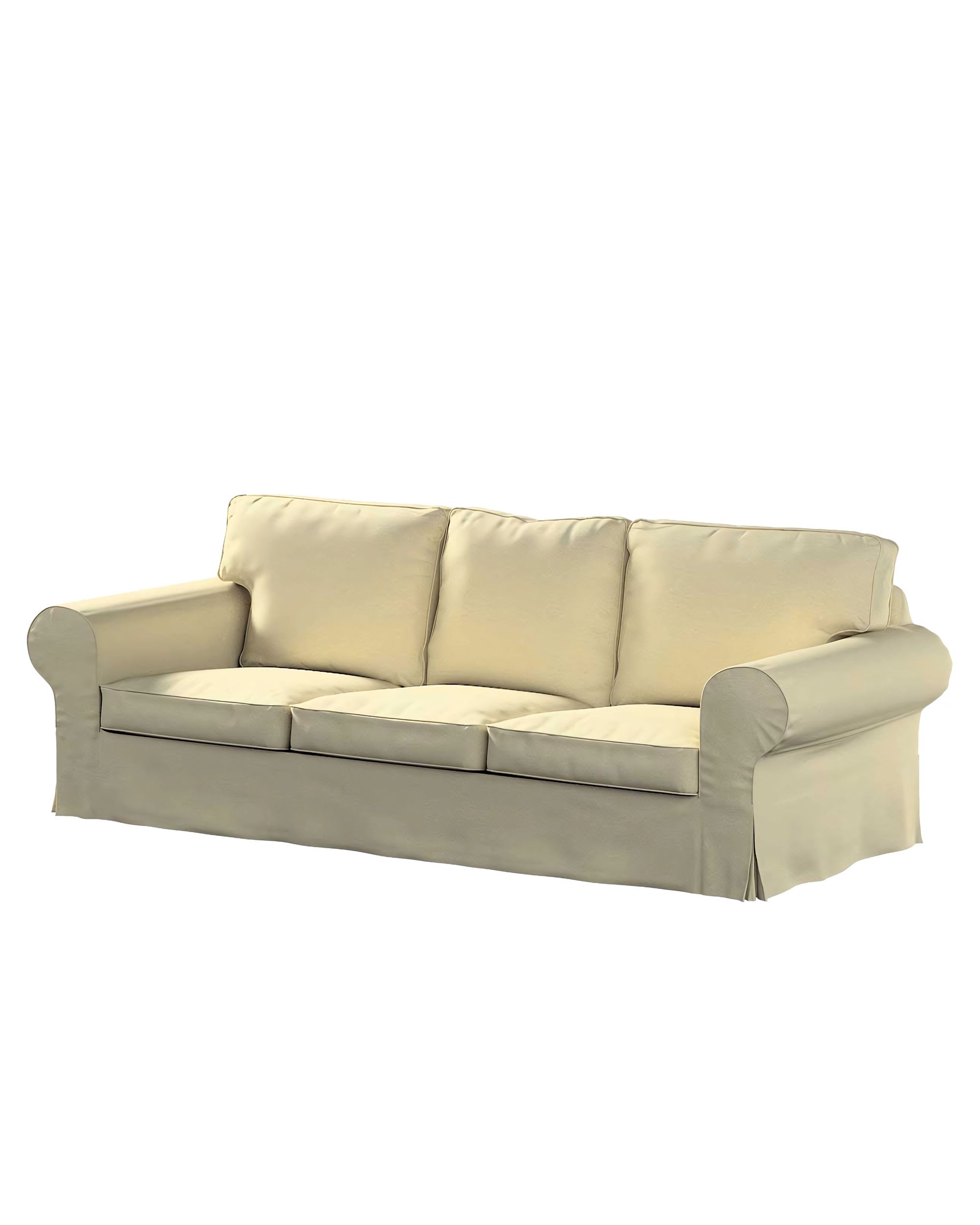 Ektorp 3-seater sofa bed cover (for model on sale in Ikea since 2013) colour ecru fabric gloss, velvet