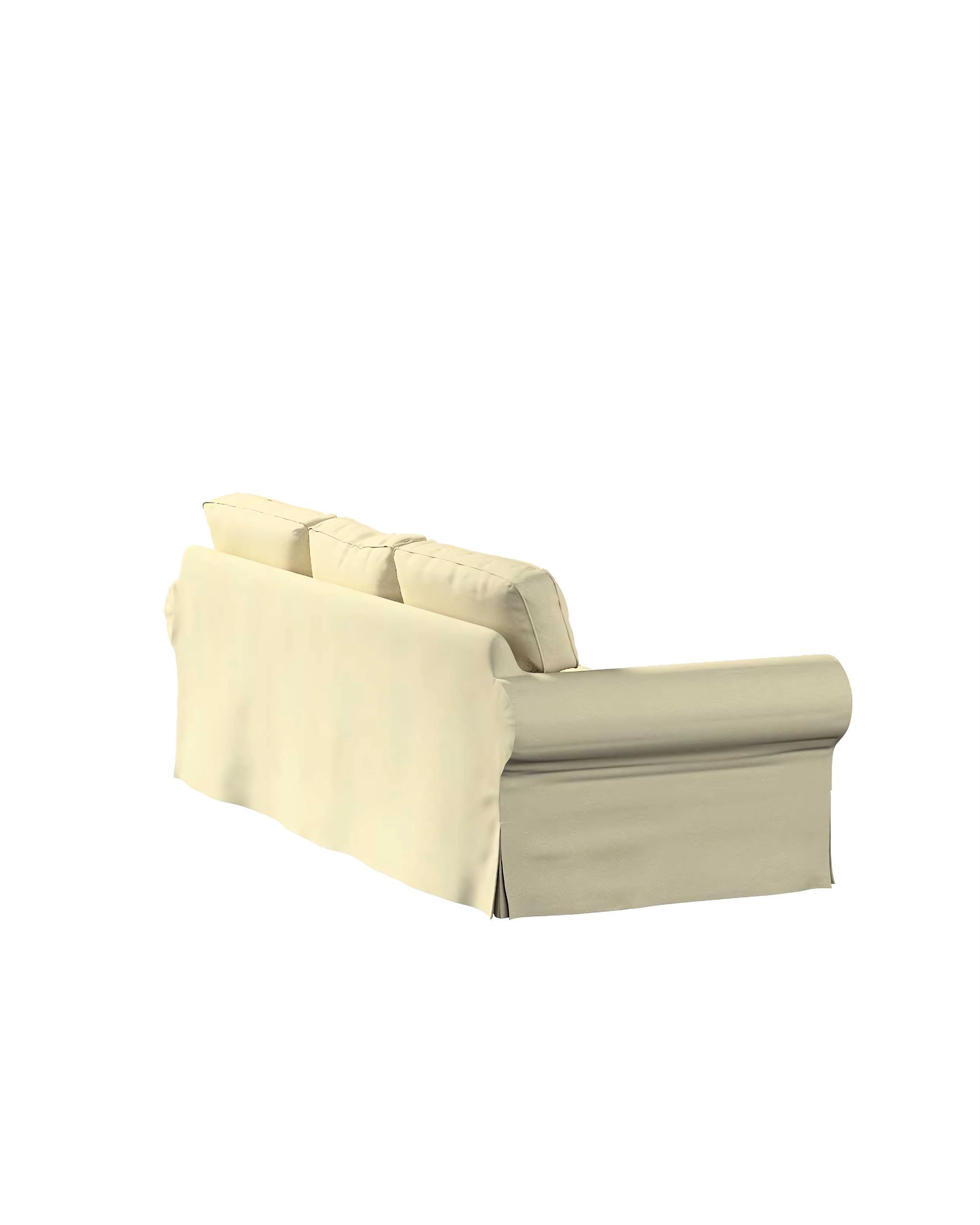 Ektorp 3-seater sofa bed cover (for model on sale in Ikea since 2013) colour ecru fabric gloss, velvet (hover)
