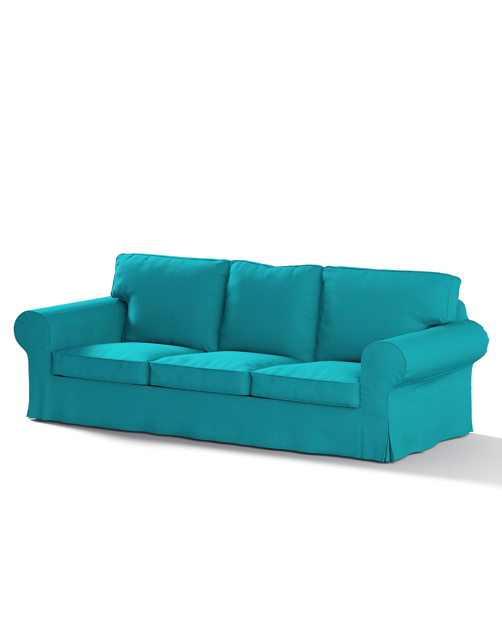 Ektorp 3-seater sofa bed cover (for model on sale in Ikea since 2013) colour blue fabric structured
