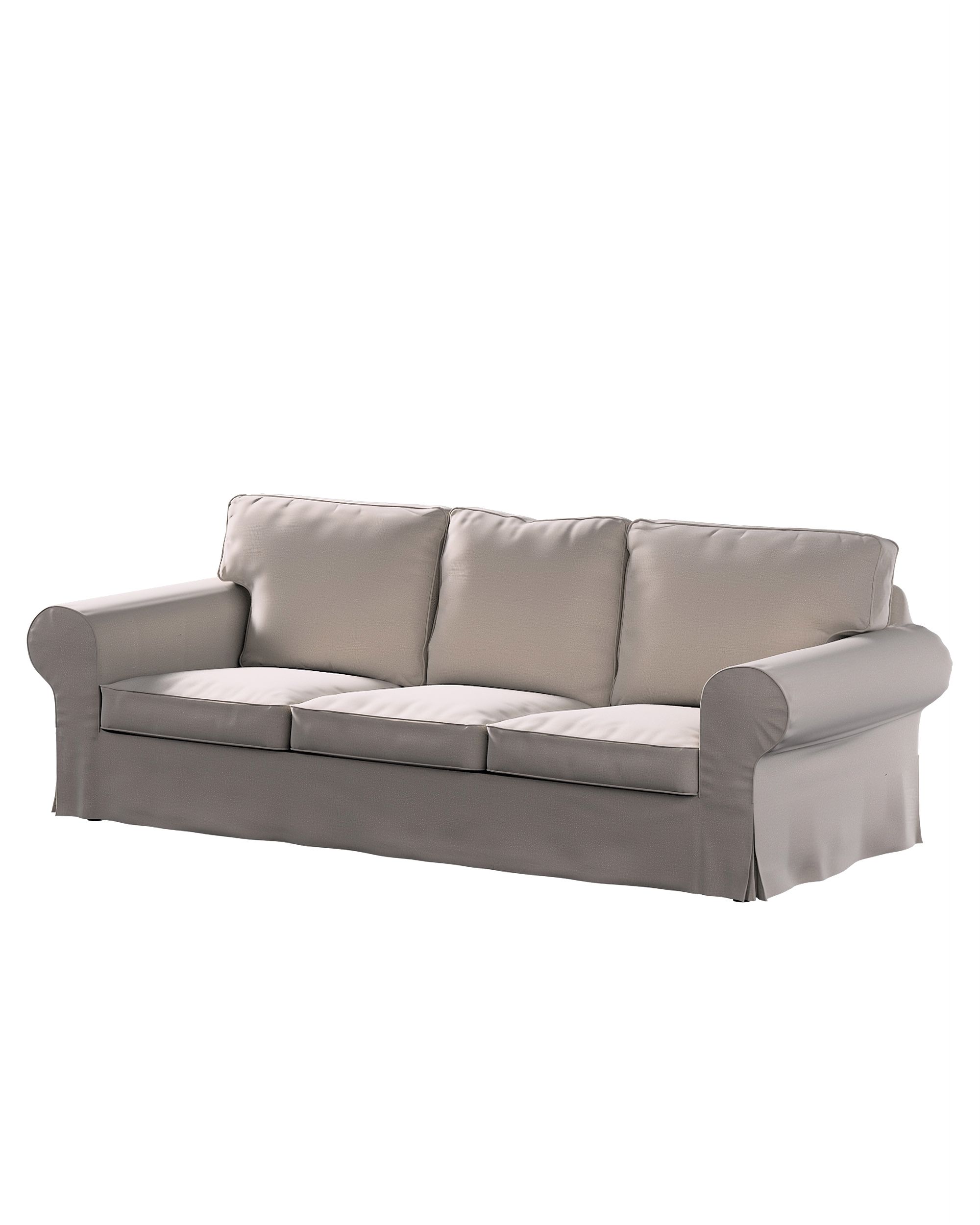 Ektorp 3-seater sofa bed cover (for model on sale in Ikea since 2013) colour beige fabric velvet