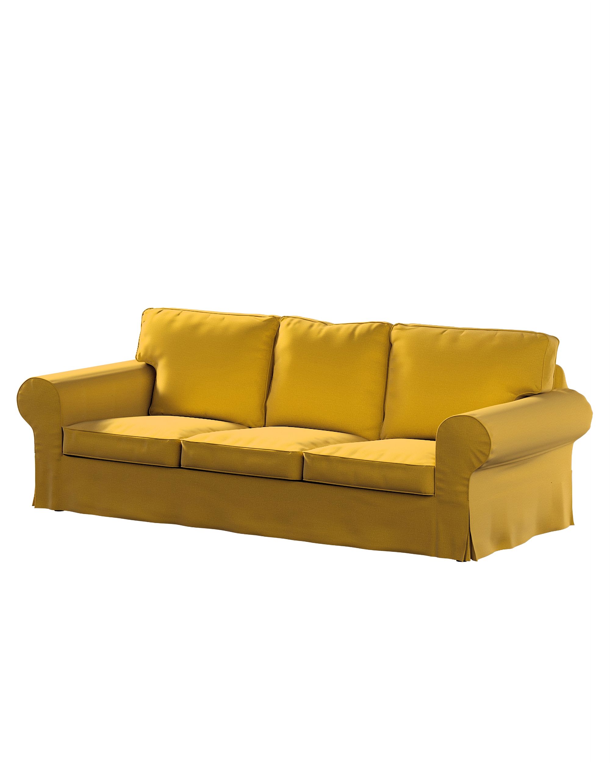 Ektorp 3-seater sofa bed cover (for model on sale in Ikea since 2013) colour yellow fabric velvet