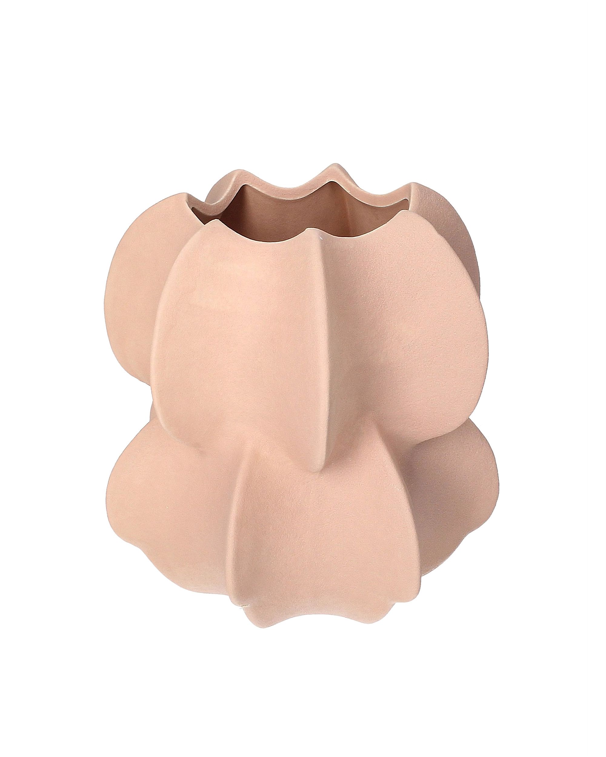 Stoneware vase Petal Pink I 20x21 cm