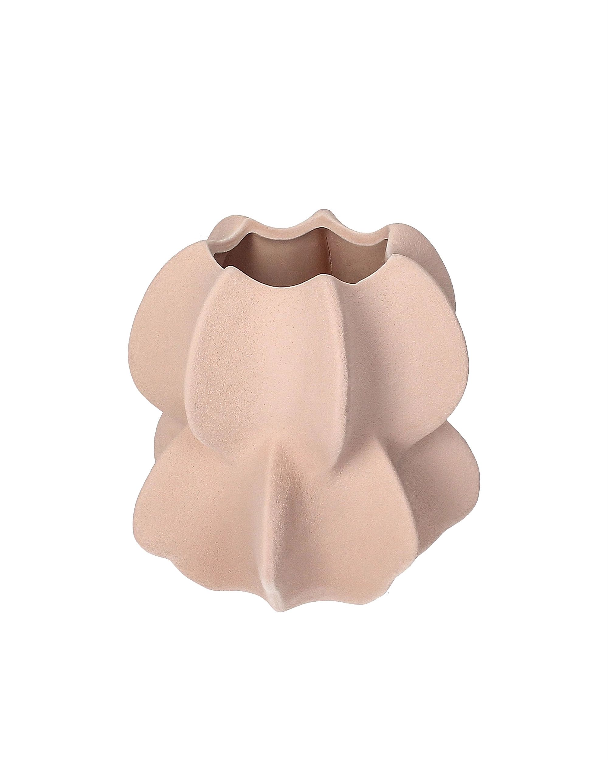 Stoneware vase Petal Pink II 15x17 cm