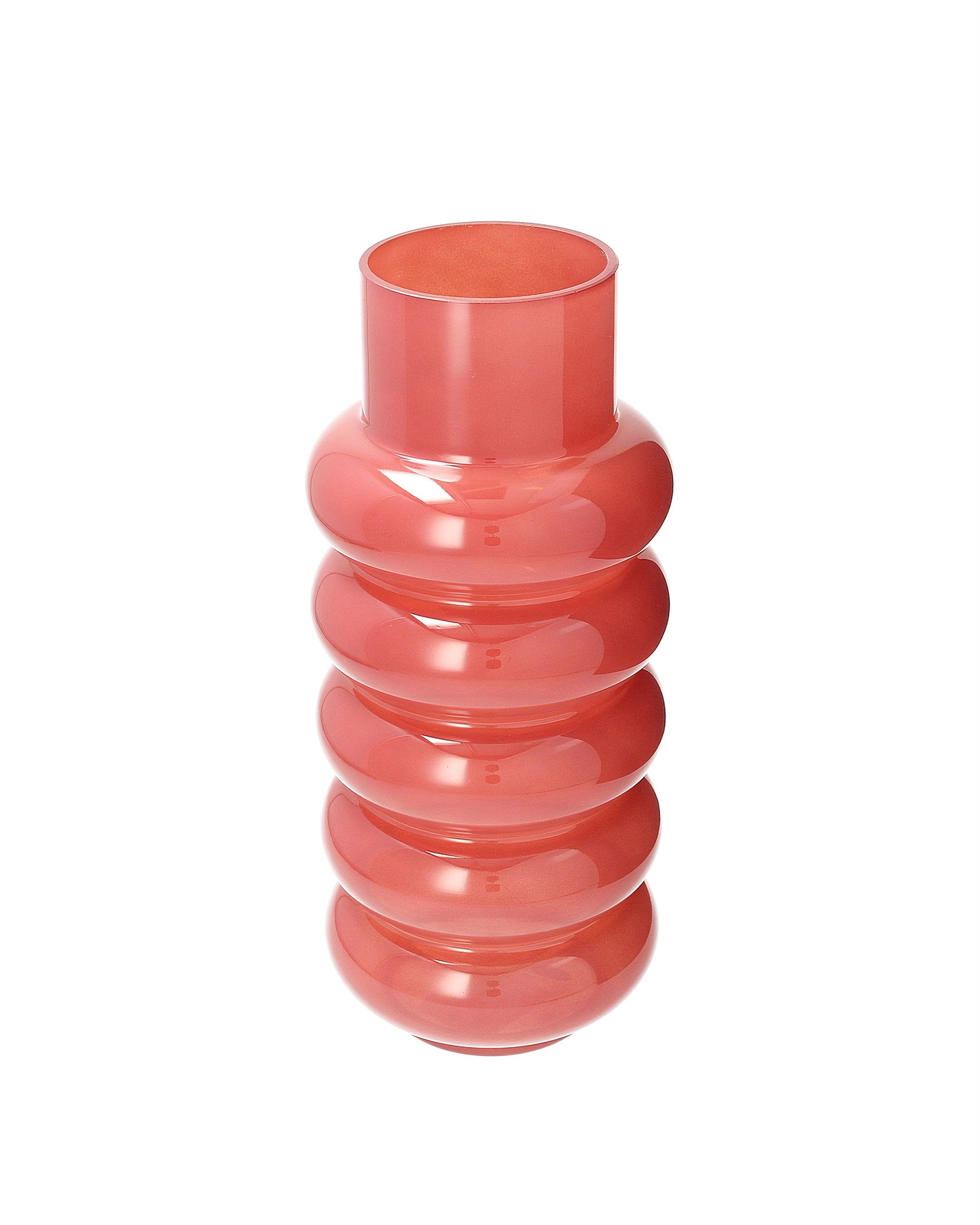 Glass vase Rosso 15x35 cm