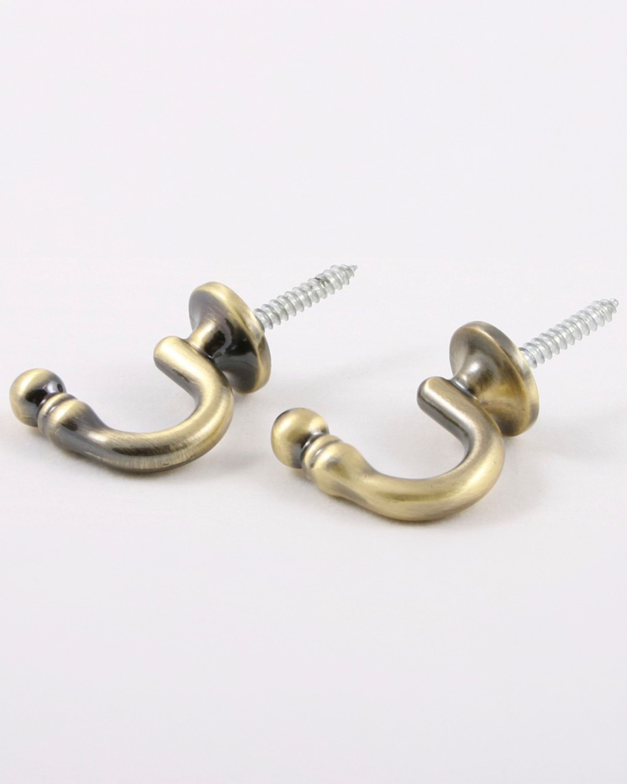 Hooks for tiebacks - vintage gold (set of 2)
