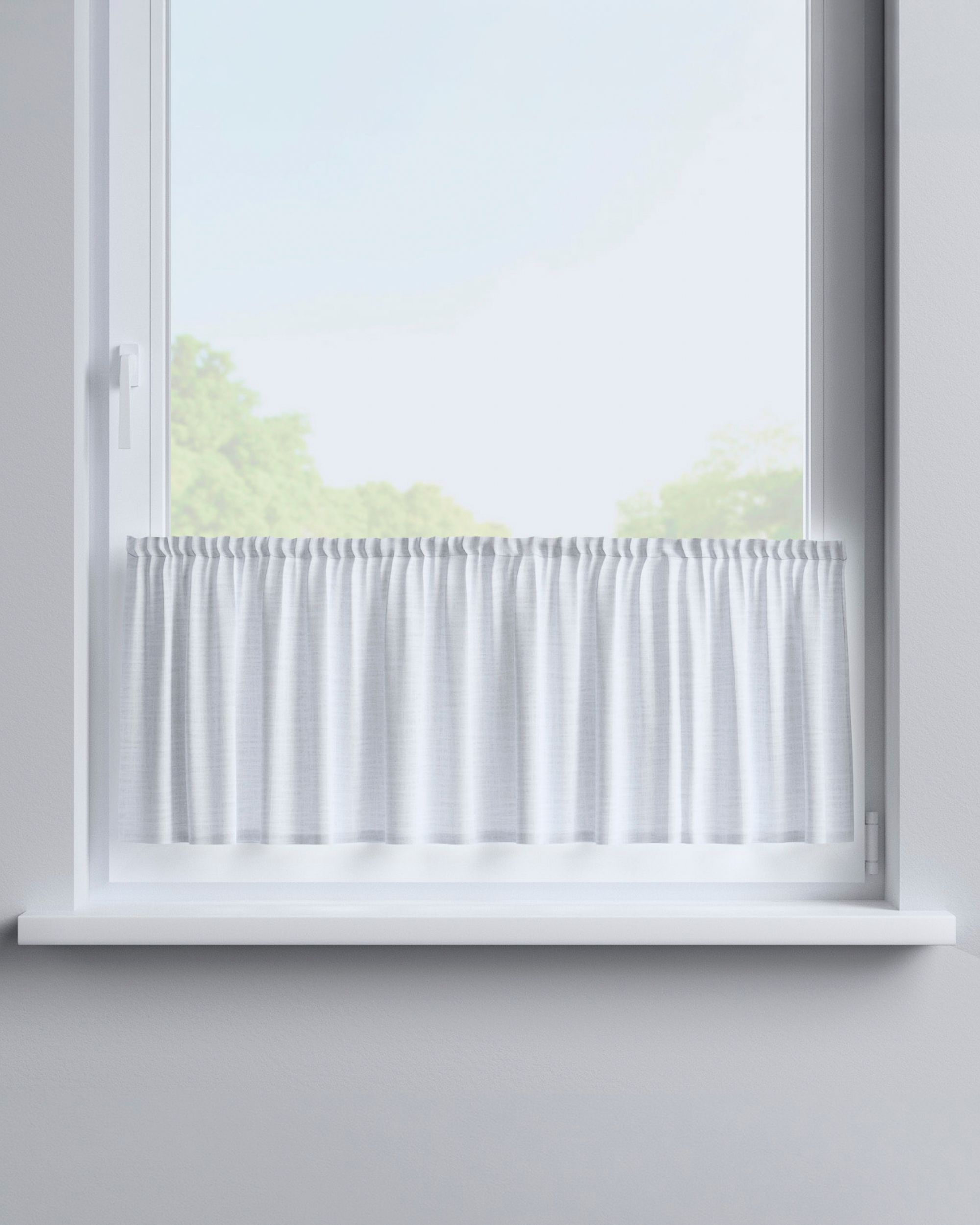 Slot valance colour white fabric structured (hover)