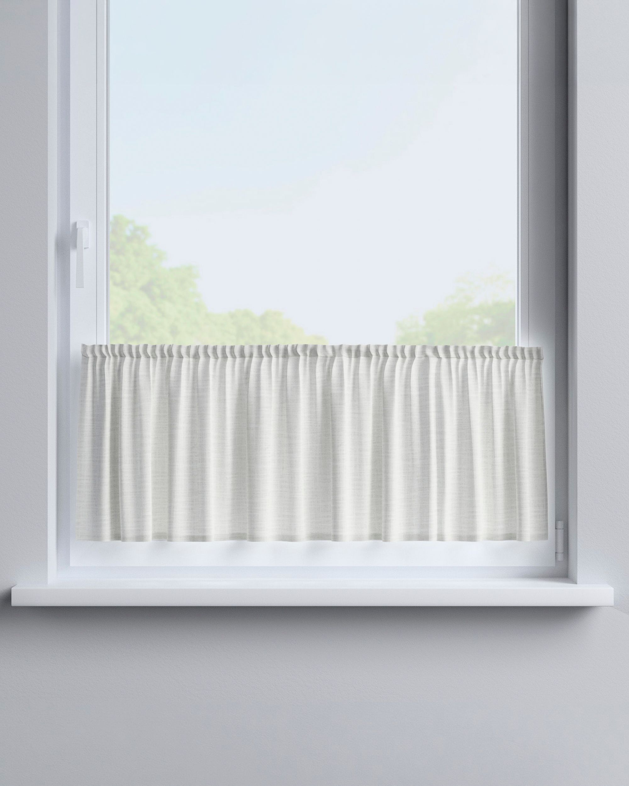 Slot valance colour cream fabric structured (hover)