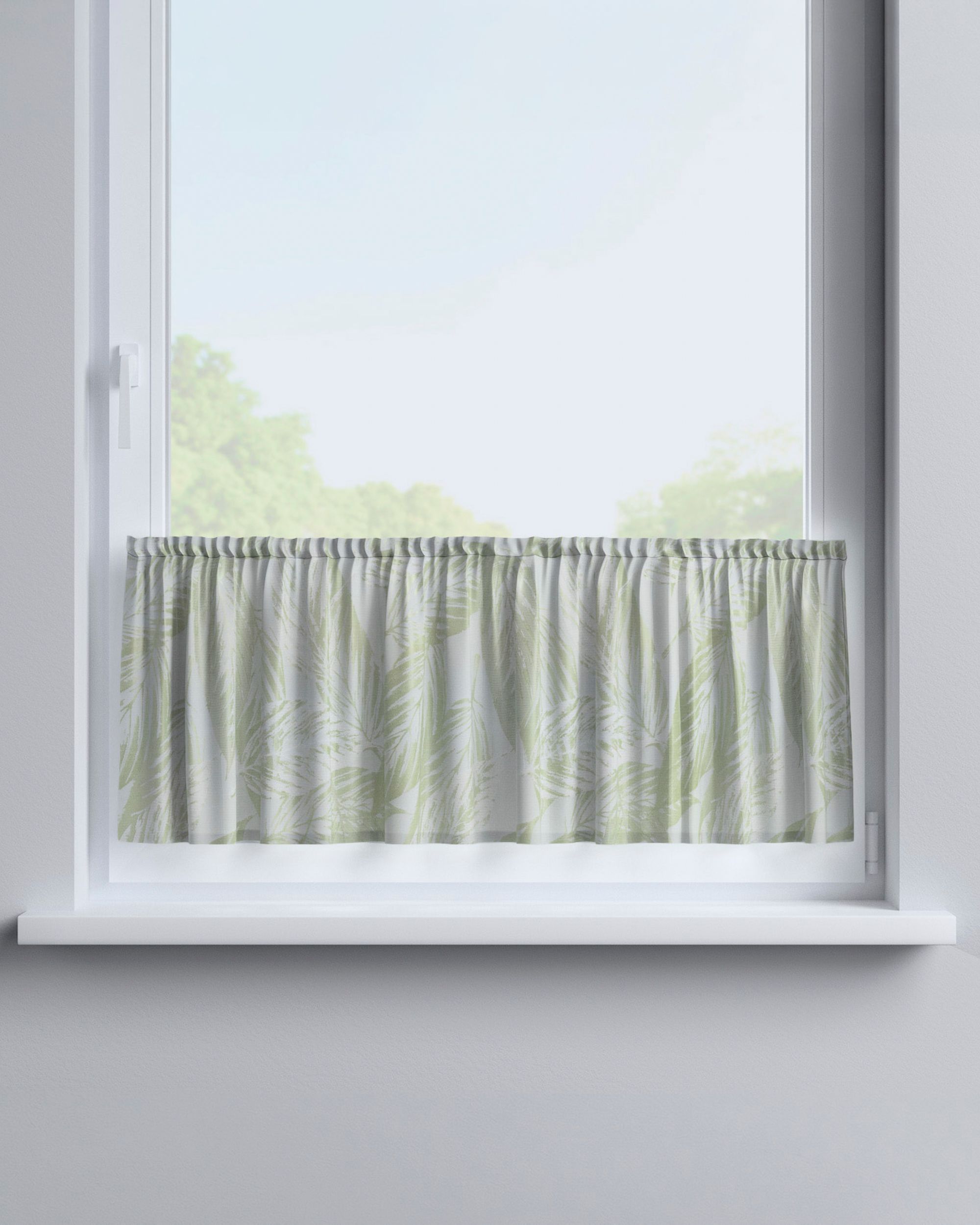 Slot valance colour green fabric gloss, structured, patterned (hover)
