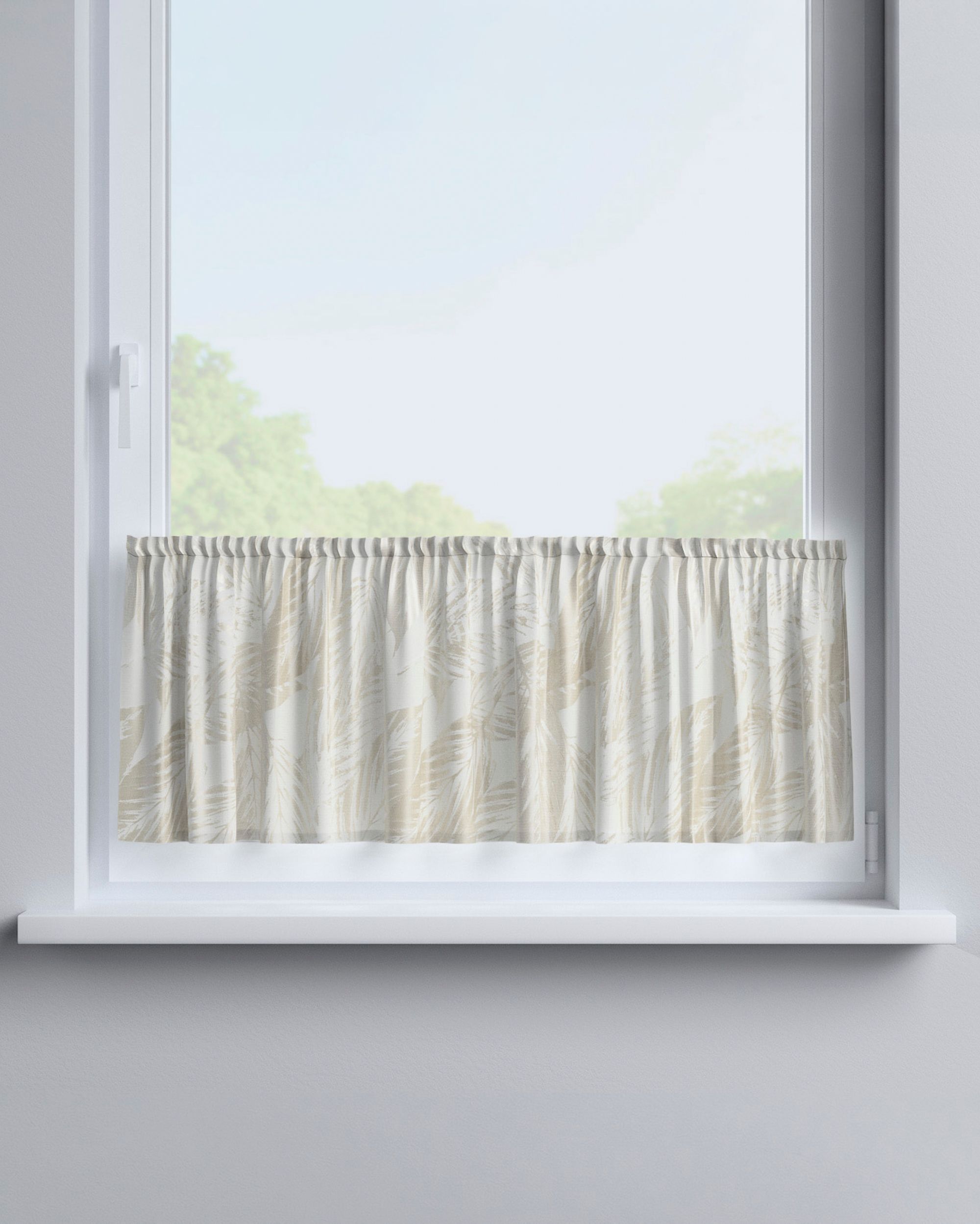 Slot valance colour green fabric gloss, structured, patterned (hover)