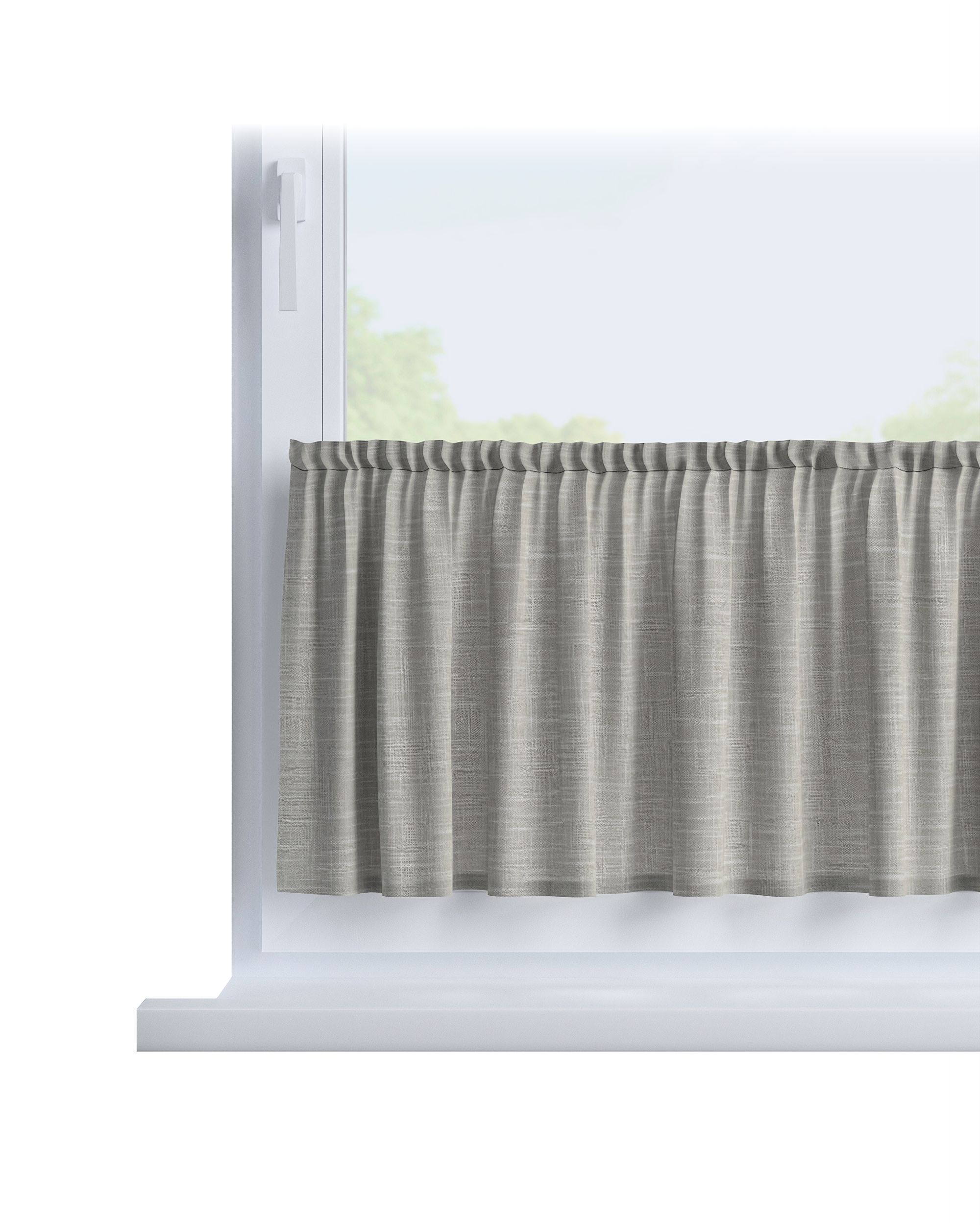 Slot valance colour beige fabric structured