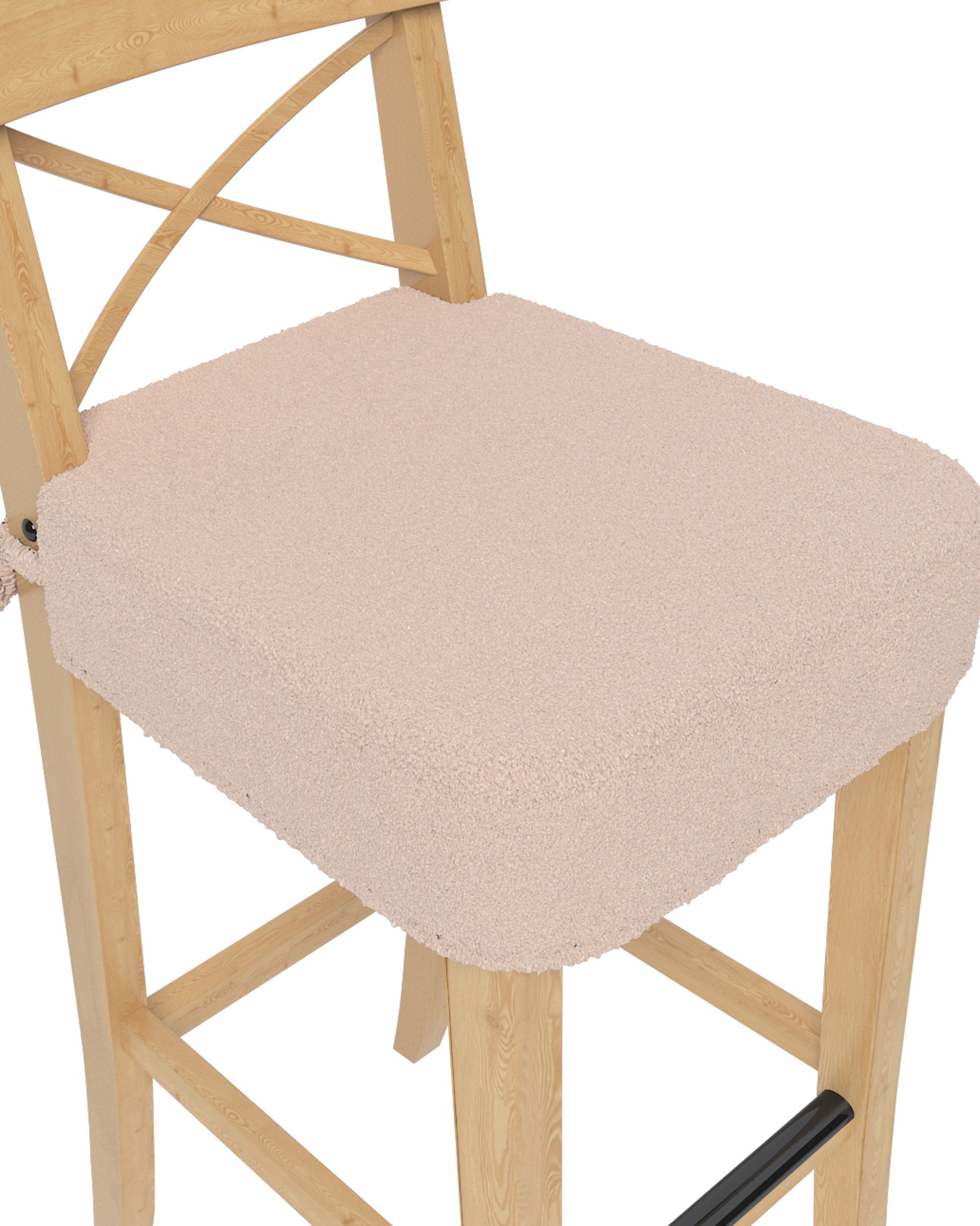Ingolf bar stool seat pad cover colour pink fabric structured (hover)