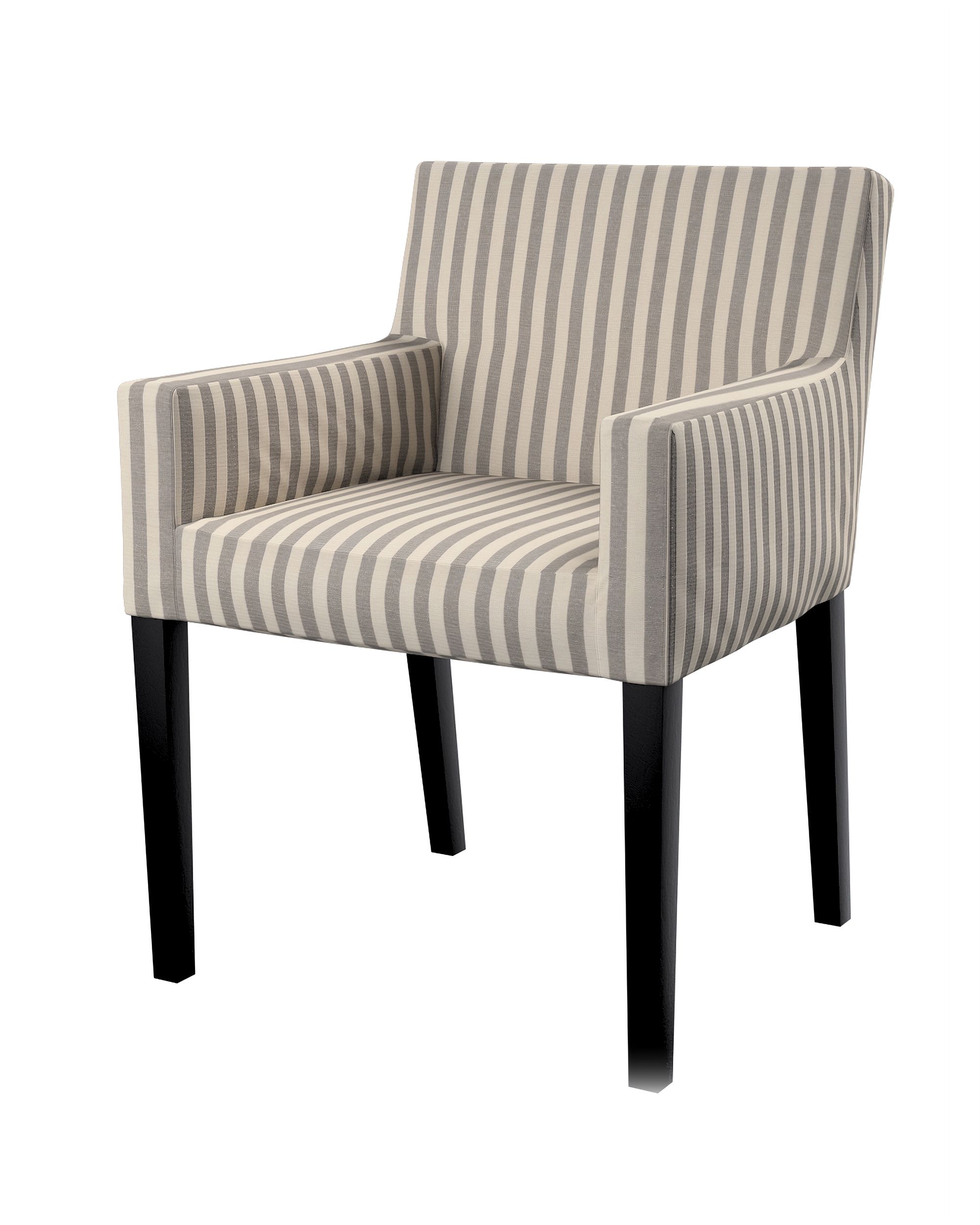 Nils chair cover colour grey fabric patterned