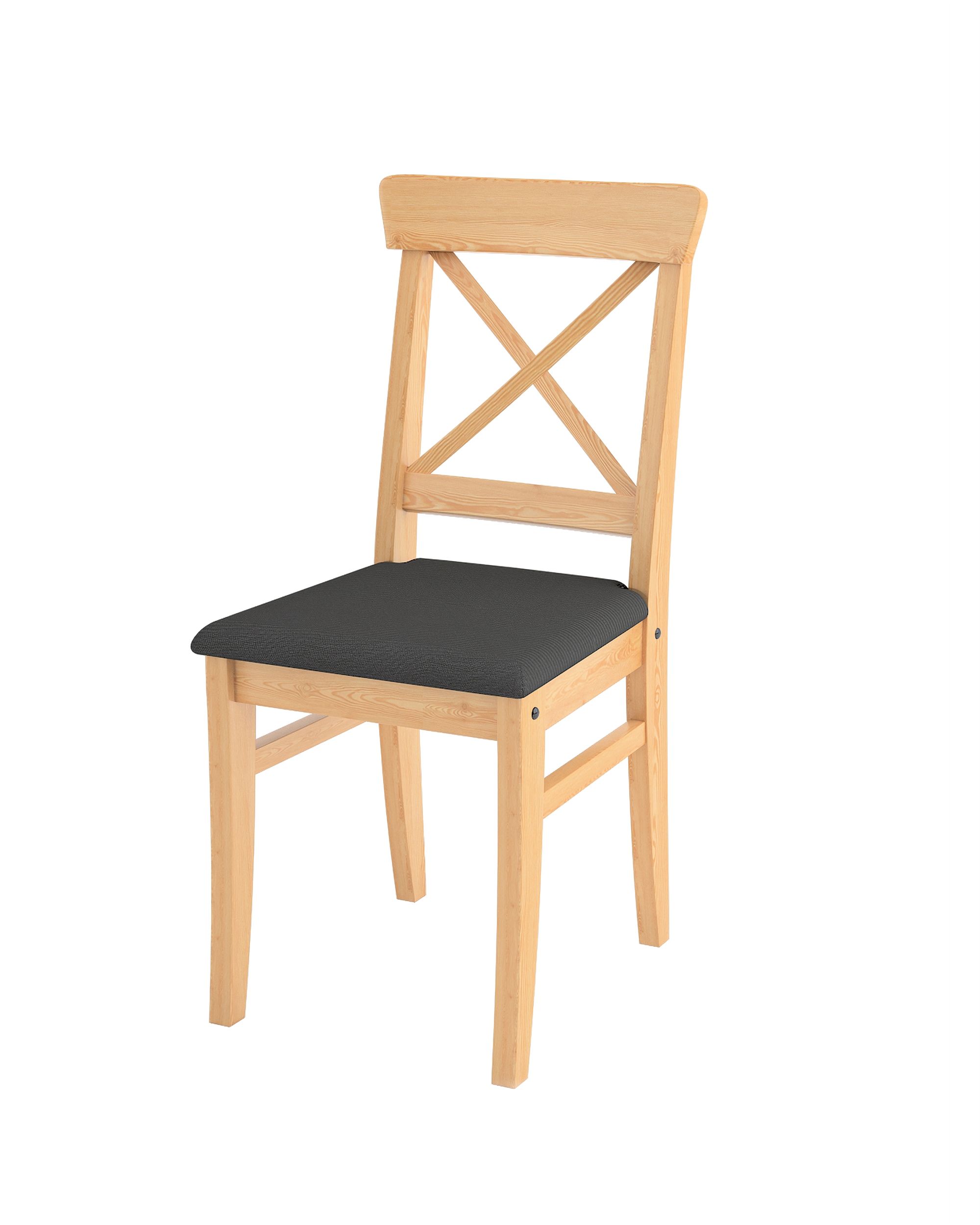 Cover for Ingolf chair with upholstered seat colour black