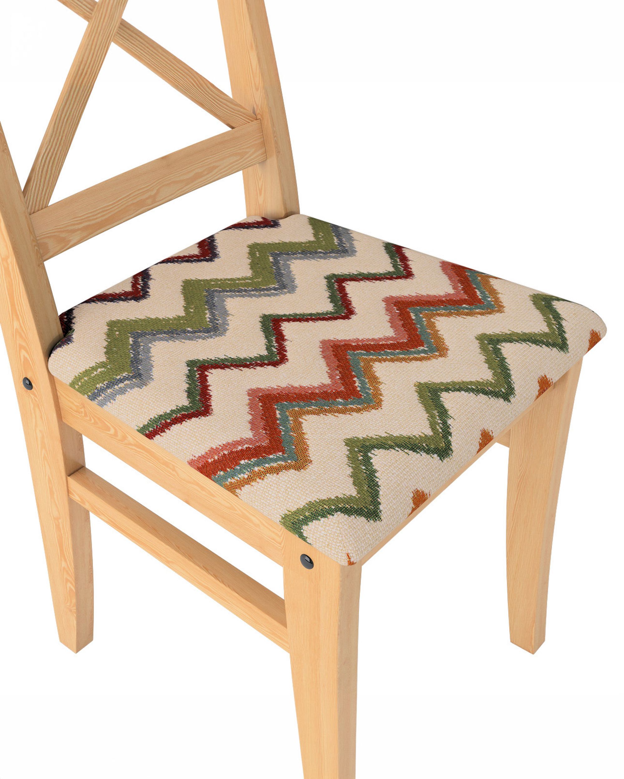 Cover for Ingolf chair with upholstered seat colour multicolour fabric structured, patterned (hover)