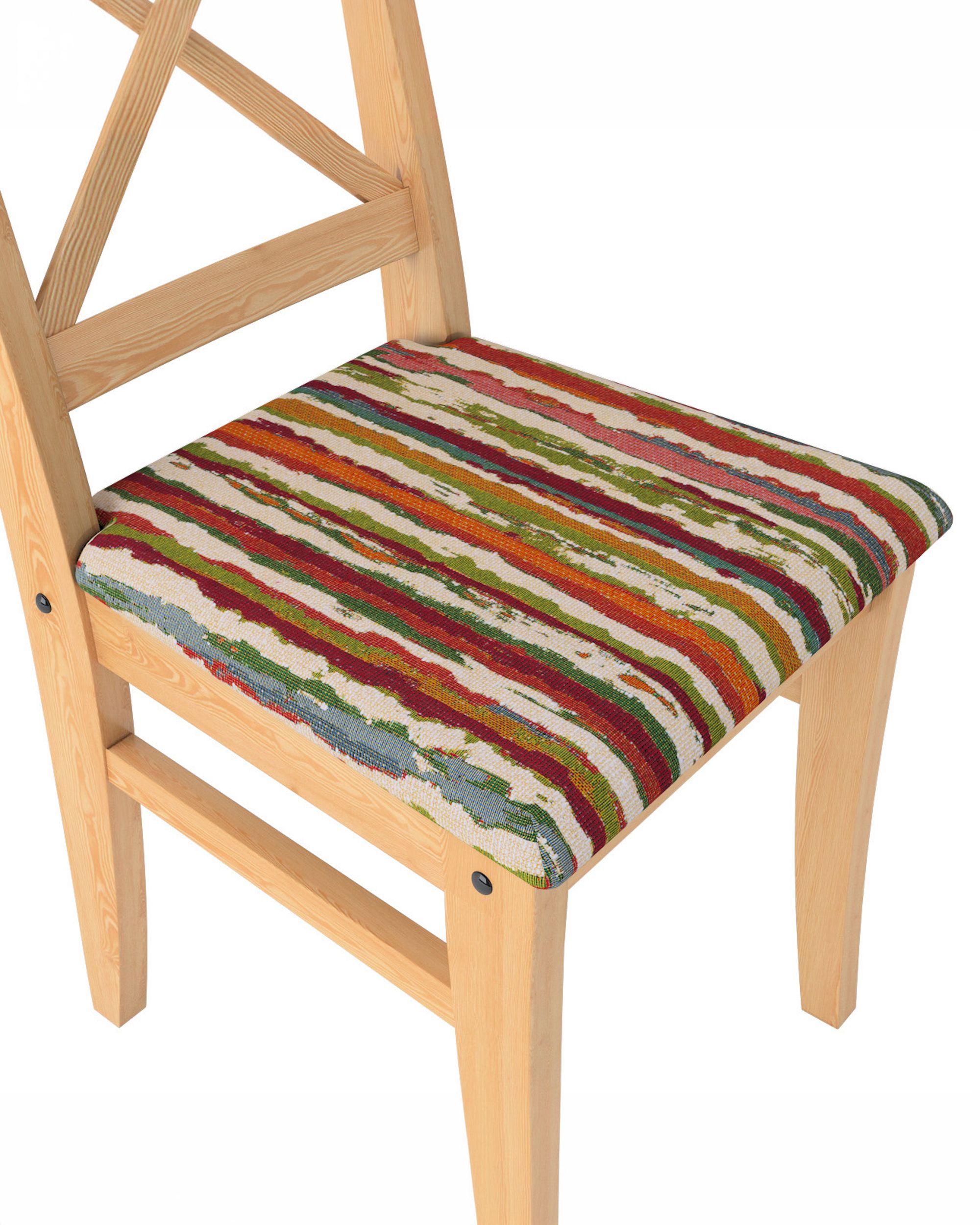 Cover for Ingolf chair with upholstered seat colour multicolour fabric structured, patterned (hover)