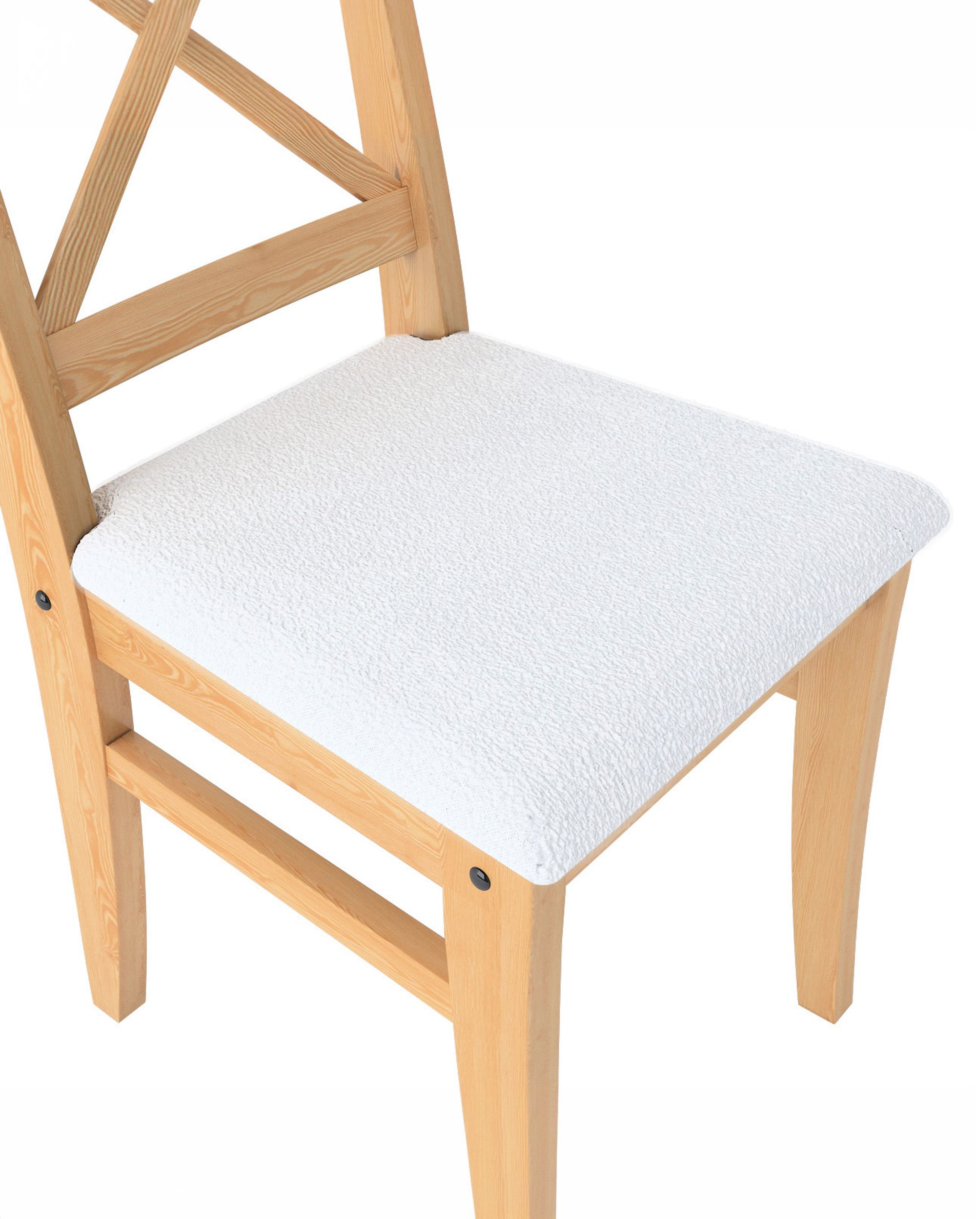 Cover for Ingolf chair with upholstered seat colour white fabric structured (hover)