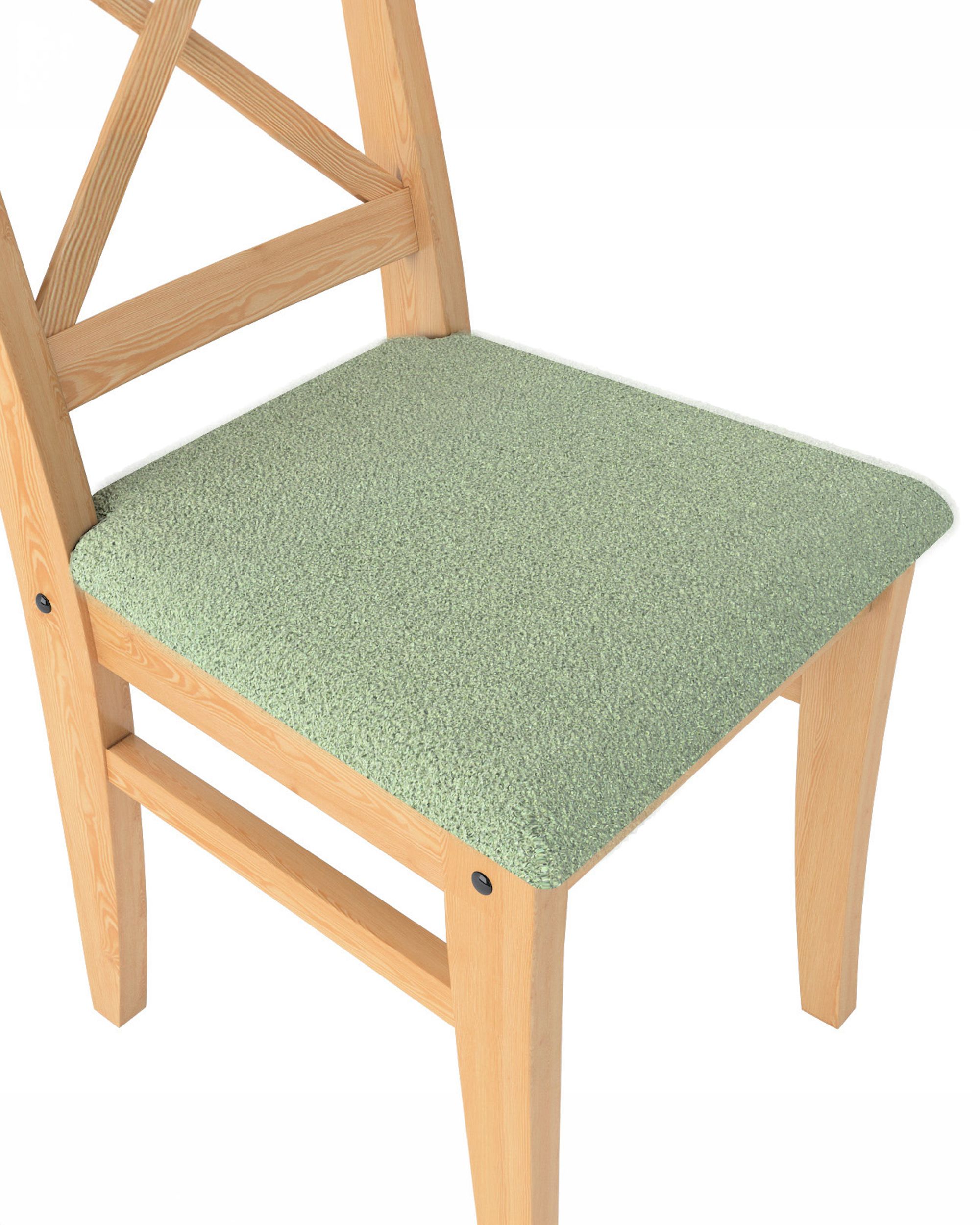 Cover for Ingolf chair with upholstered seat colour green fabric structured (hover)