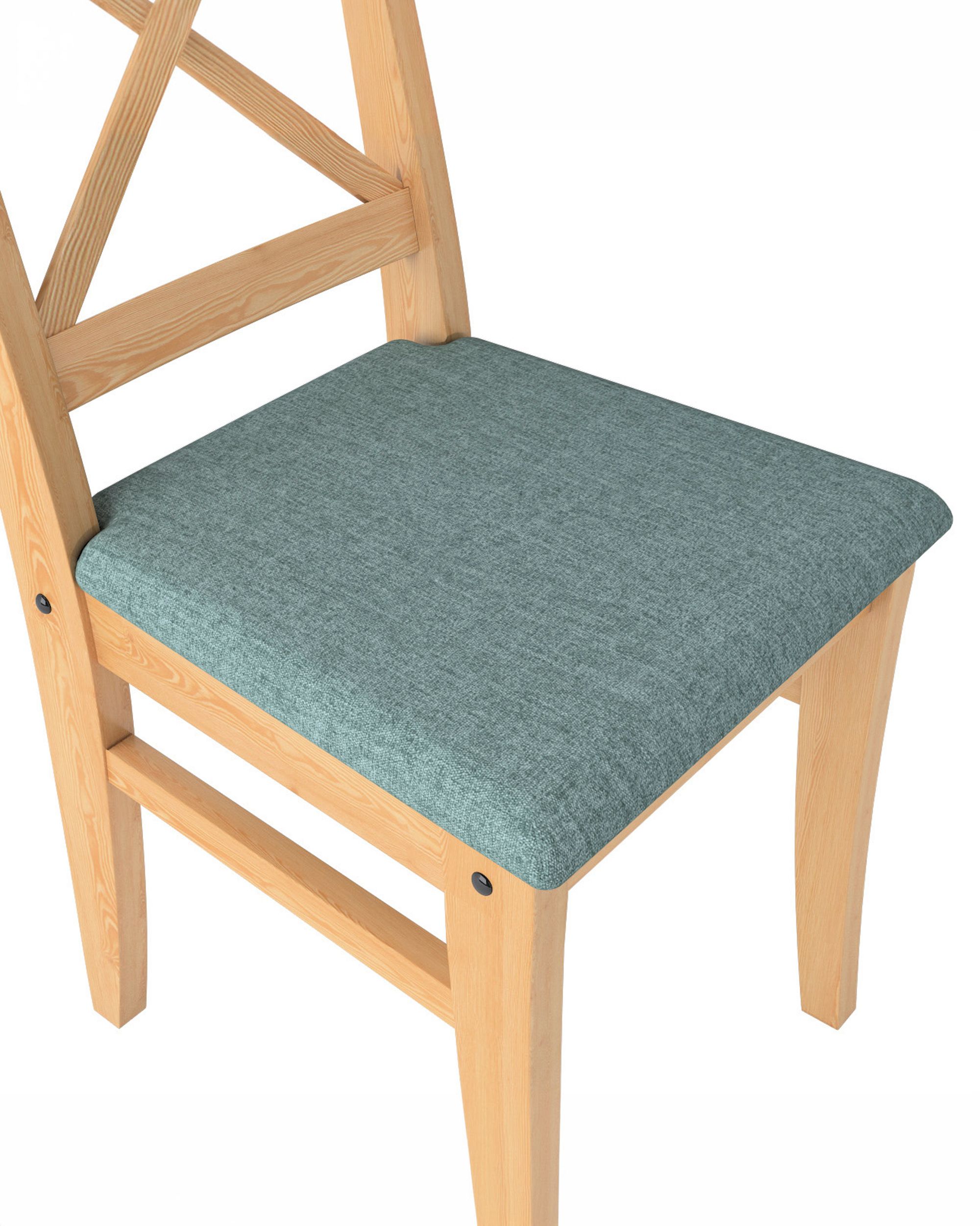 Cover for Ingolf chair with upholstered seat colour blue fabric structured (hover)