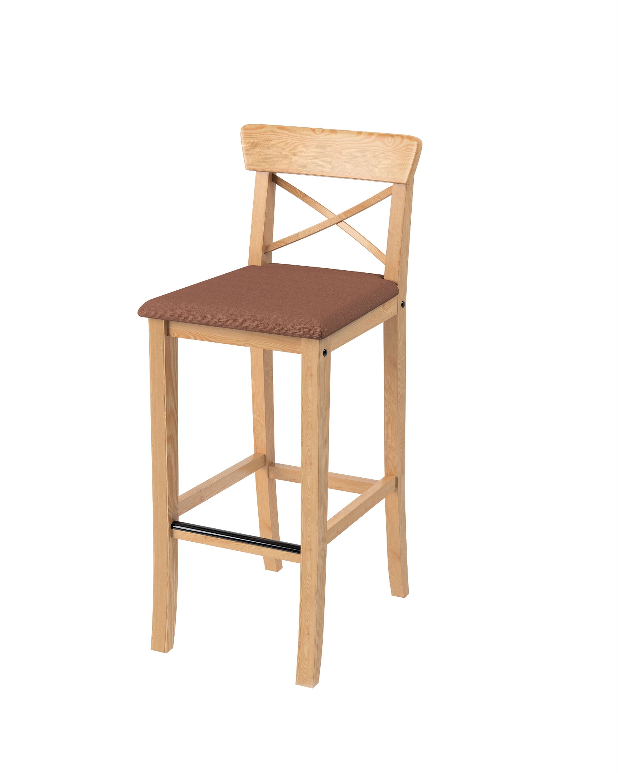 Cover for Ingolf bar chair with upholstered seat colour brown