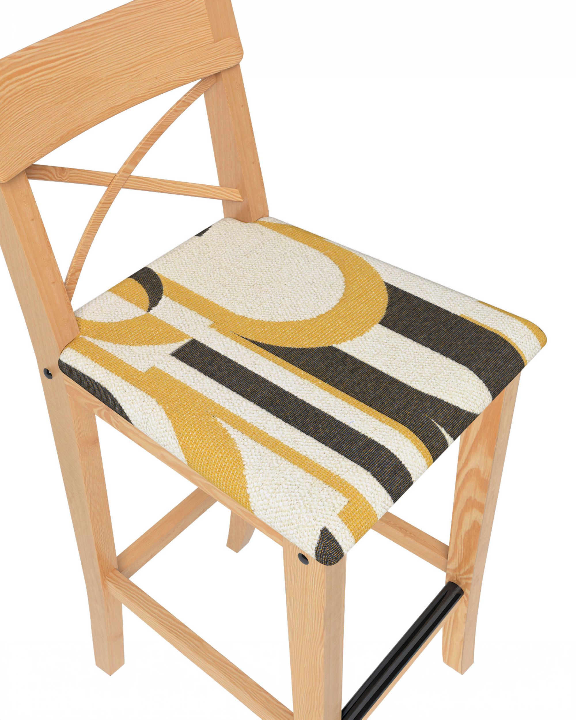 Cover for Ingolf bar chair with upholstered seat colour multicolour fabric structured, patterned (hover)
