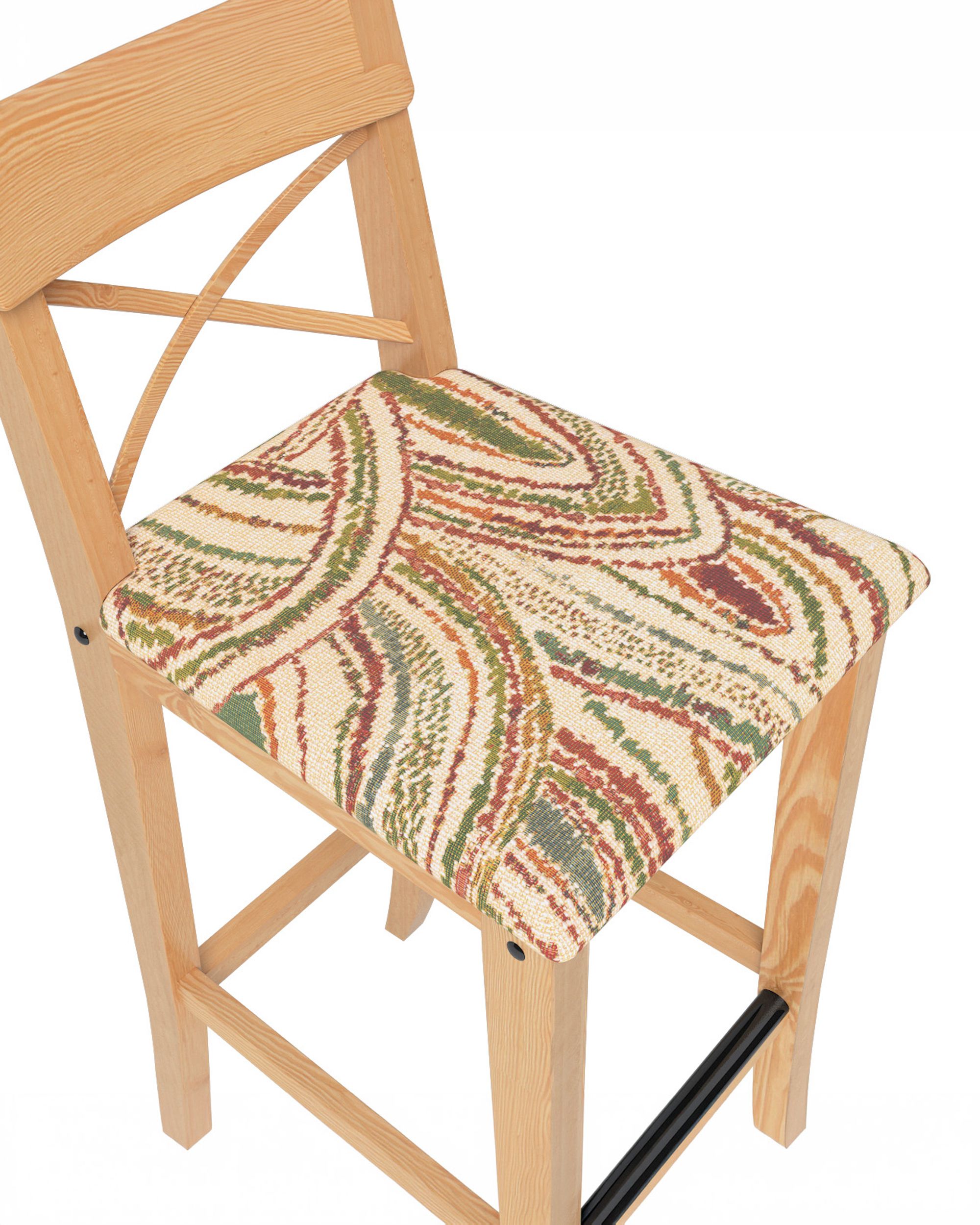 Cover for Ingolf bar chair with upholstered seat colour multicolour fabric structured, patterned (hover)