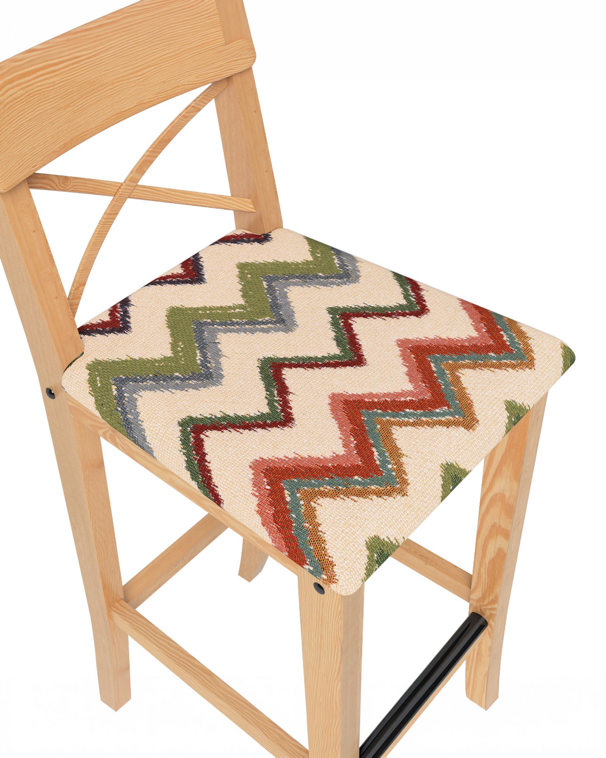 Cover for Ingolf bar chair with upholstered seat colour multicolour fabric structured, patterned (hover)