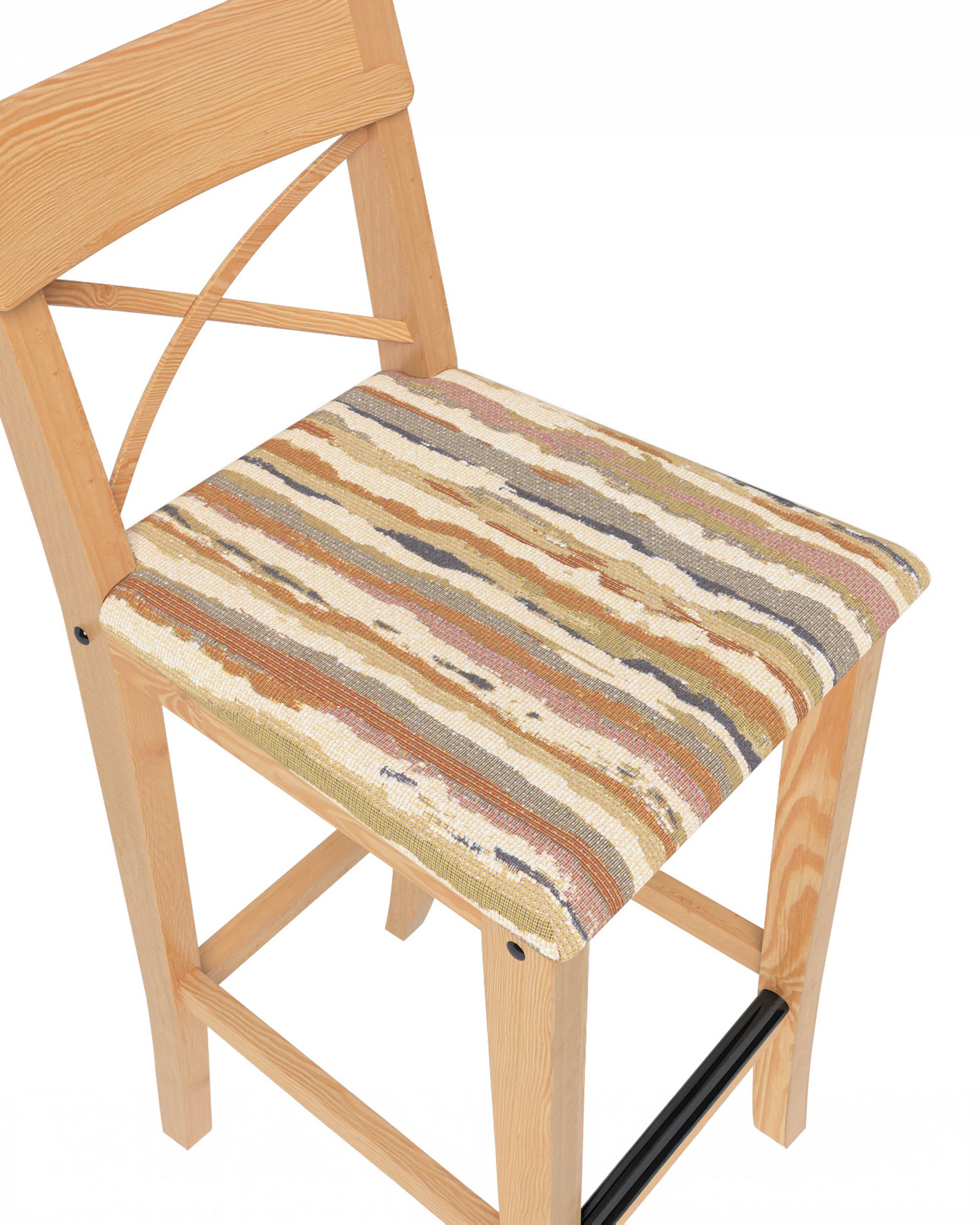 Cover for Ingolf bar chair with upholstered seat colour beige fabric structured, patterned (hover)
