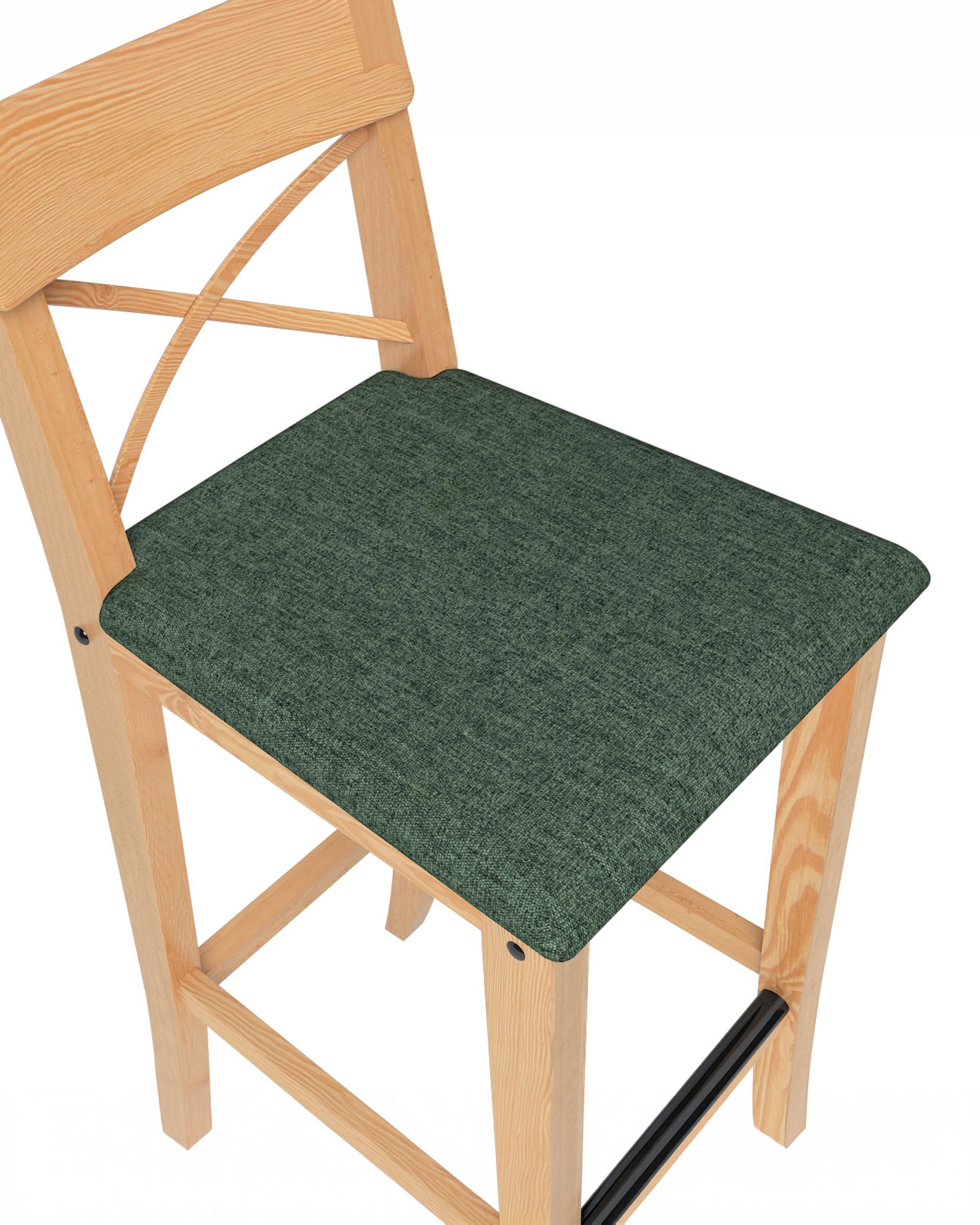 Cover for Ingolf bar chair with upholstered seat colour green fabric structured (hover)