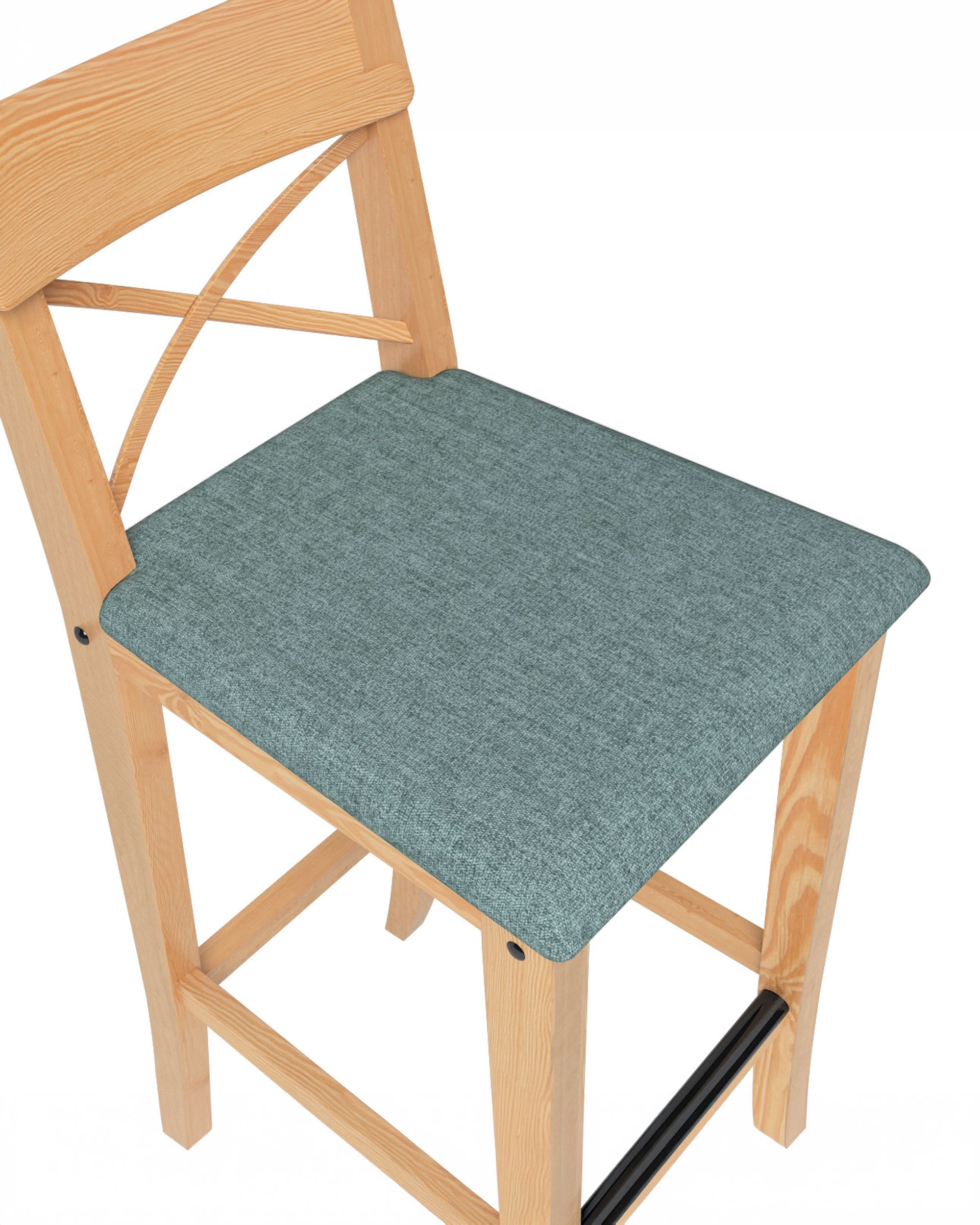 Cover for Ingolf bar chair with upholstered seat colour blue fabric structured (hover)