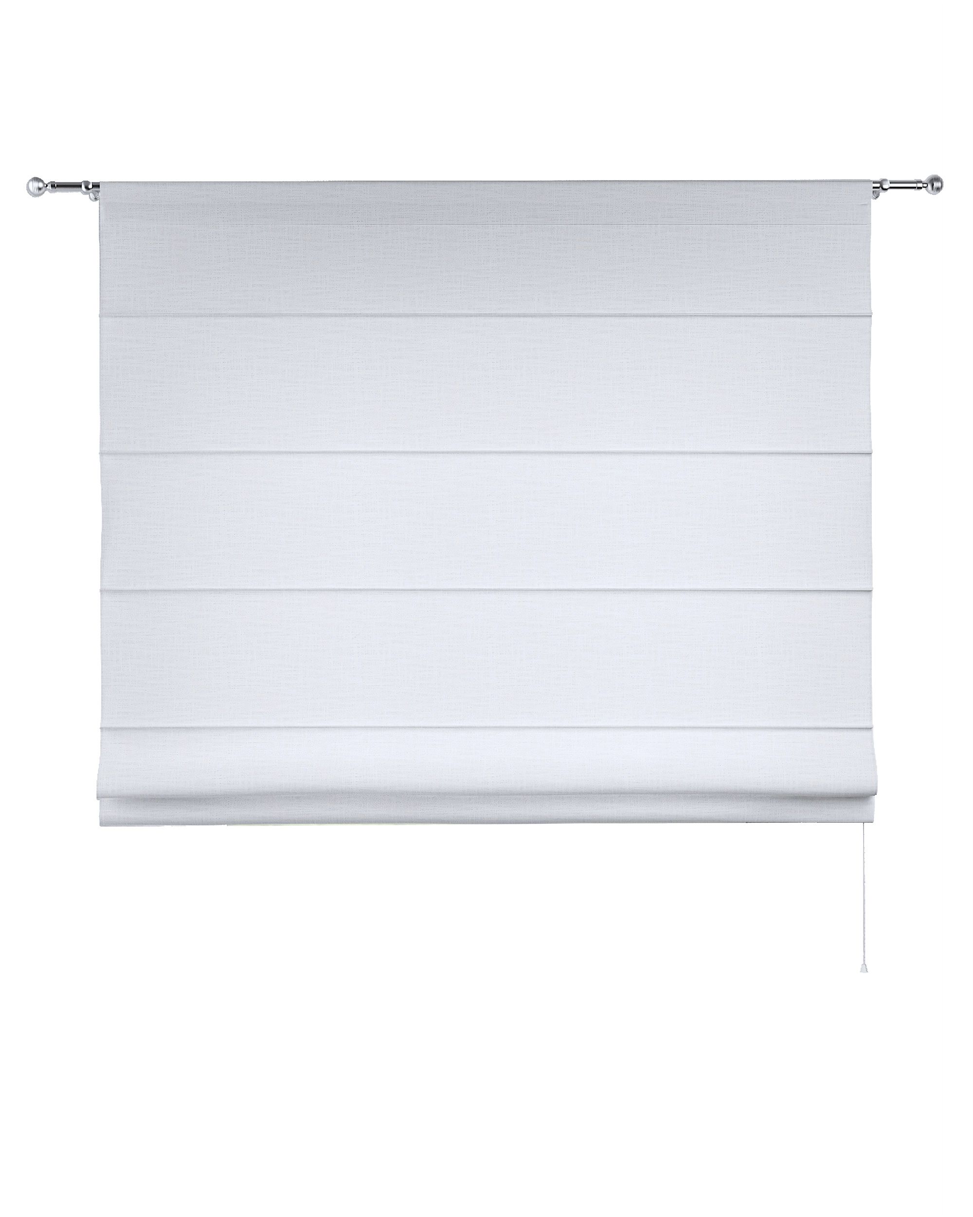 Torino slot Roman blind colour white fabric structured (hover)