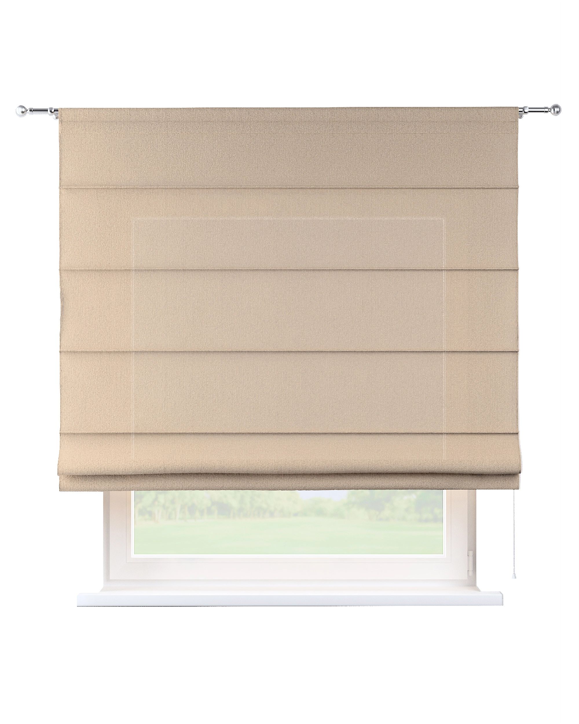 Torino slot Roman blind colour beige fabric structured