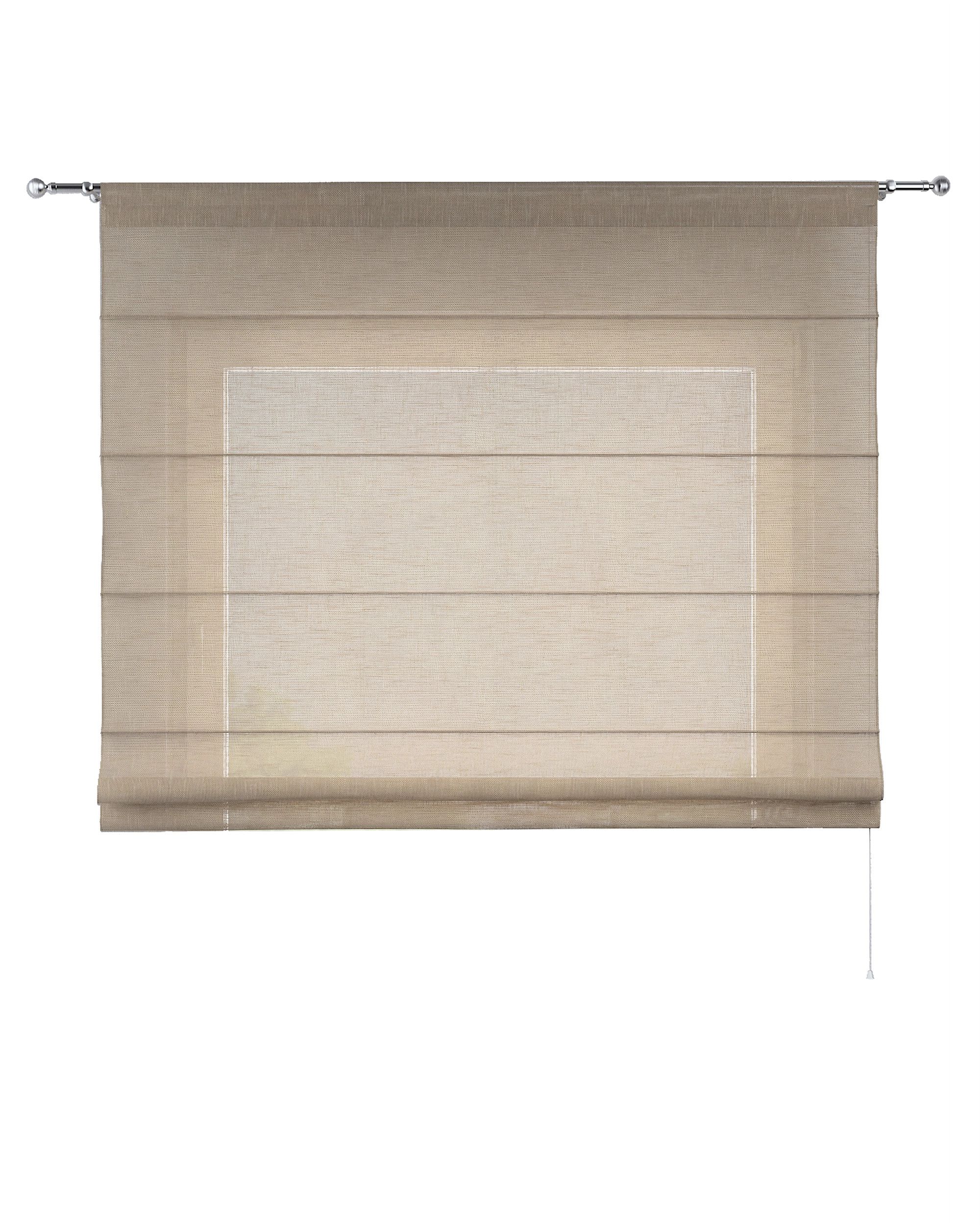 Torino slot Roman blind colour beige fabric semi-sheer, structured (hover)