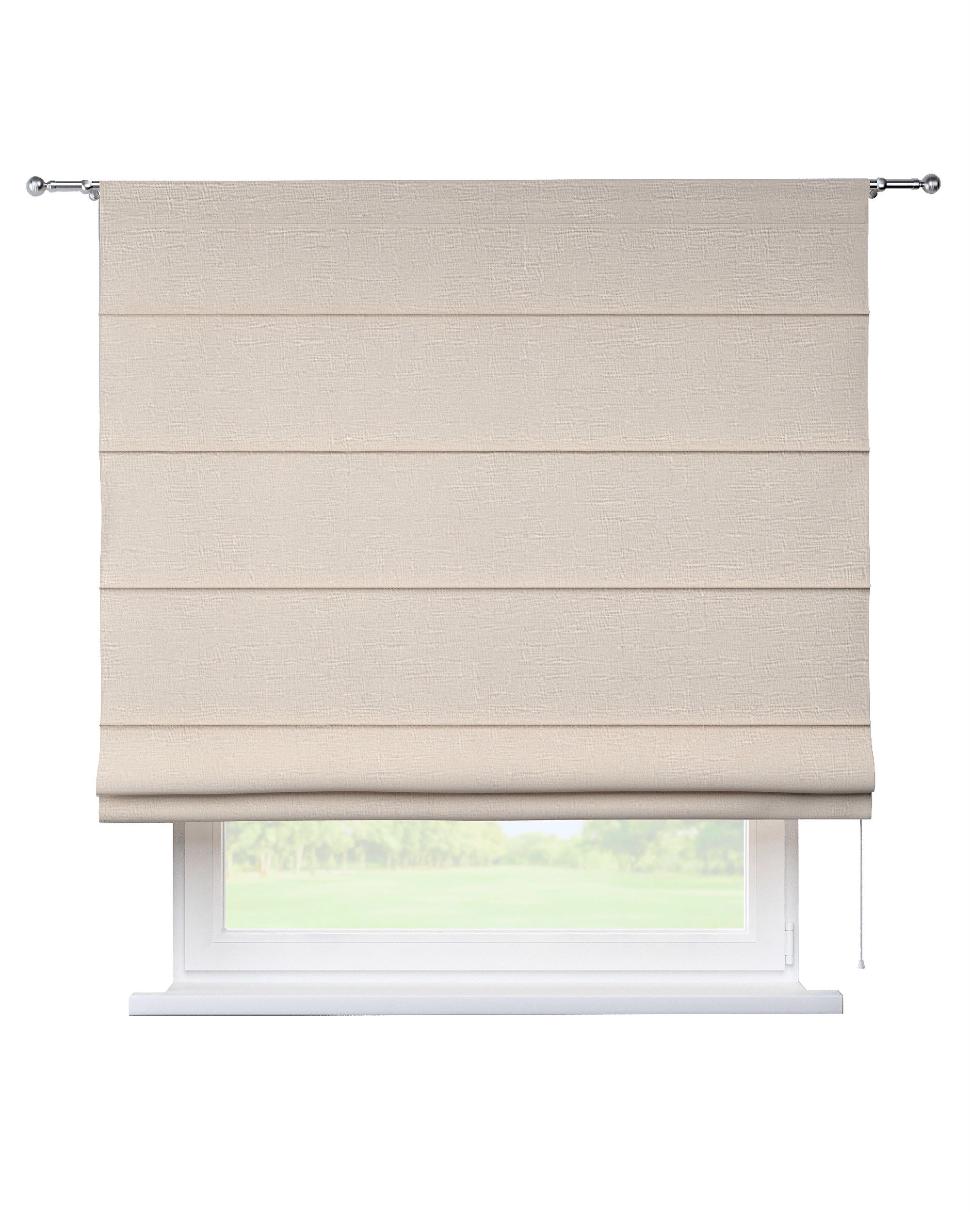 Torino slot Roman blind colour beige fabric structured