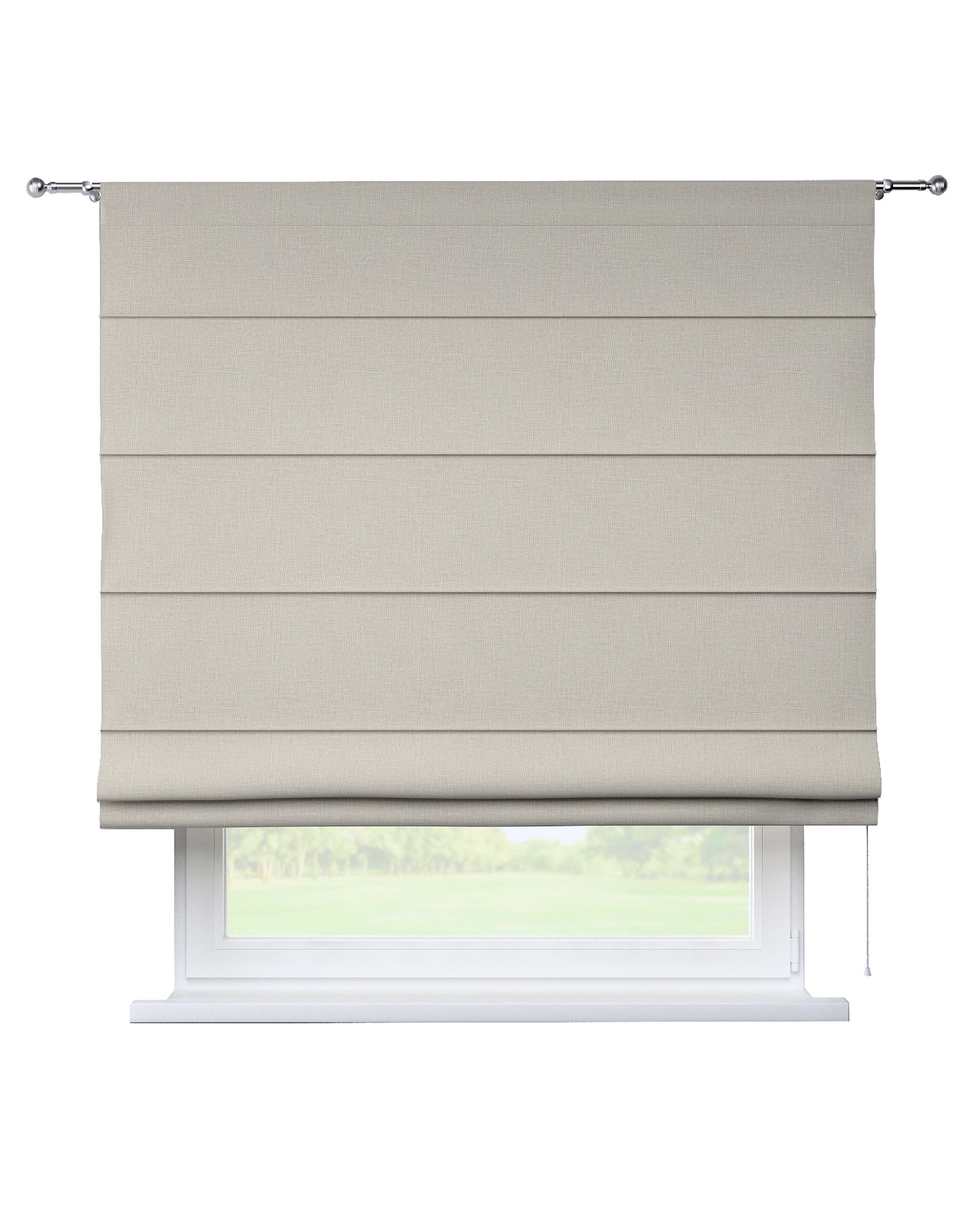 Torino slot Roman blind colour grey fabric structured