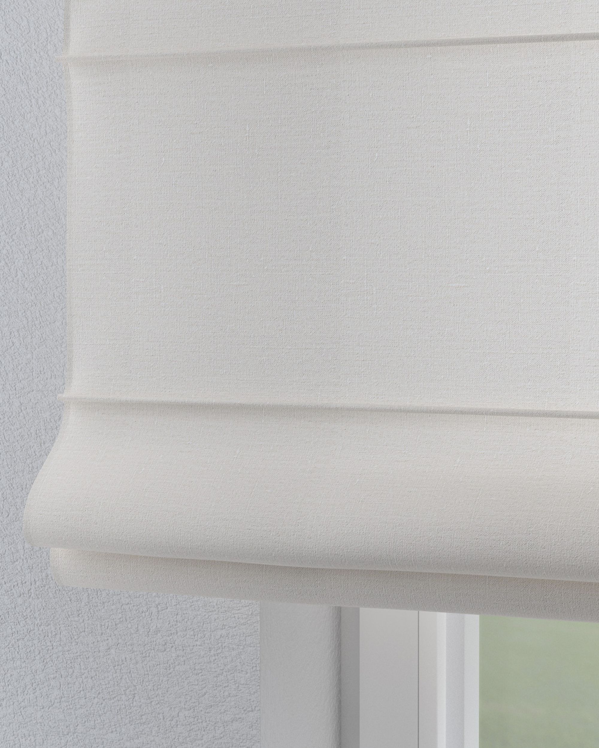 Torino slot Roman blind colour white fabric semi-sheer, structured (hover)
