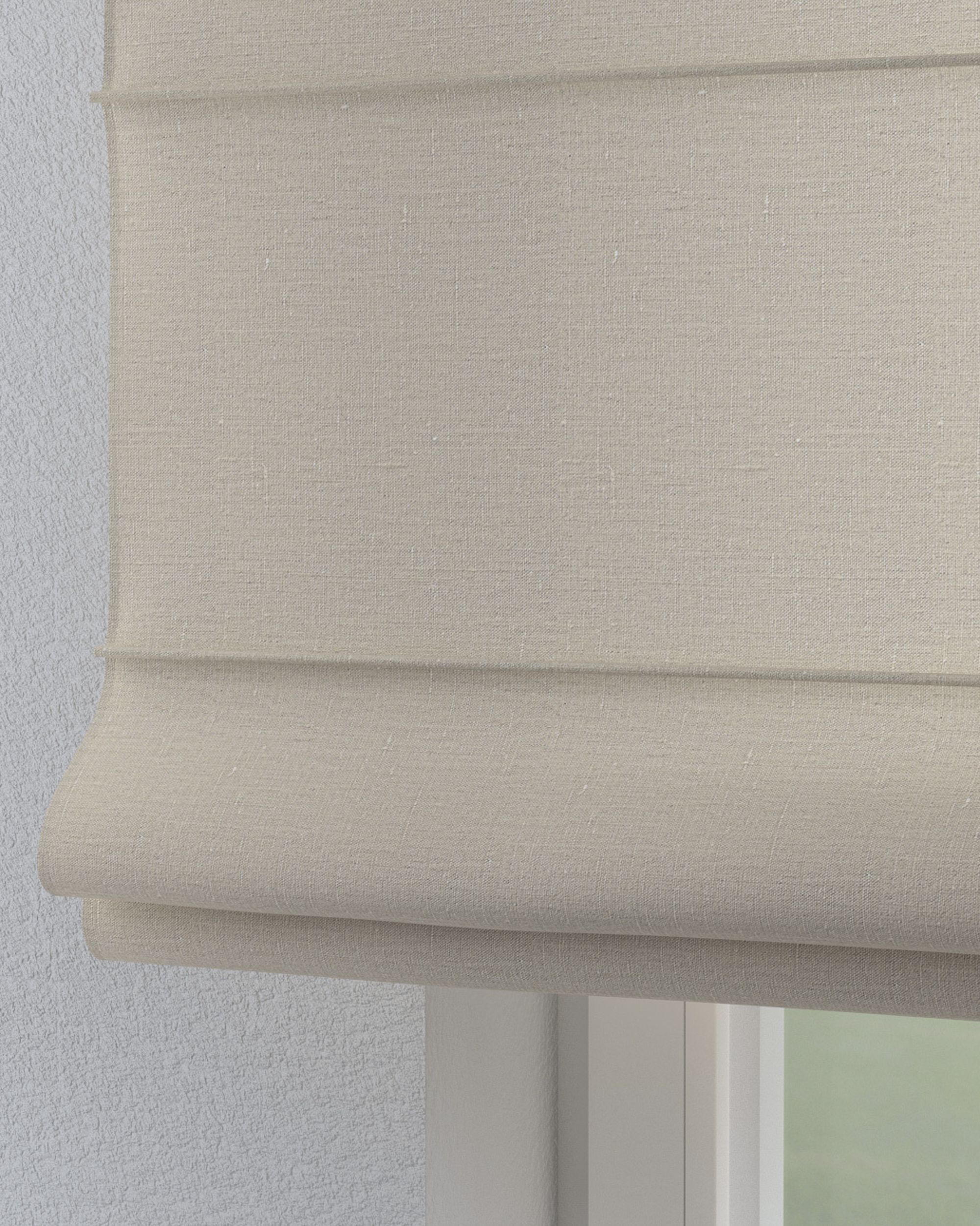 Torino slot Roman blind colour beige fabric semi-sheer, structured (hover)