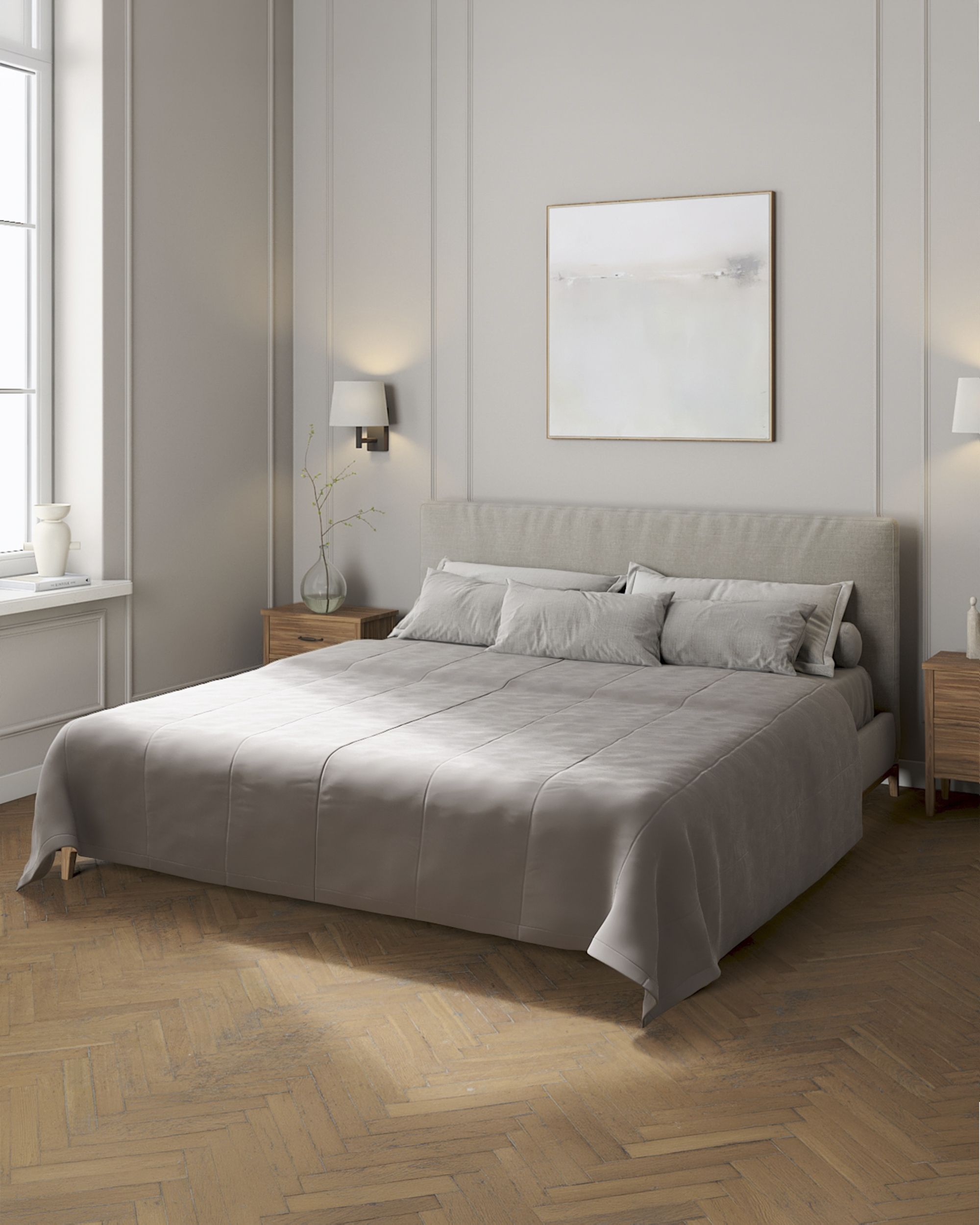 Velvet stripe quilted throw colour grey fabric gloss, velvet