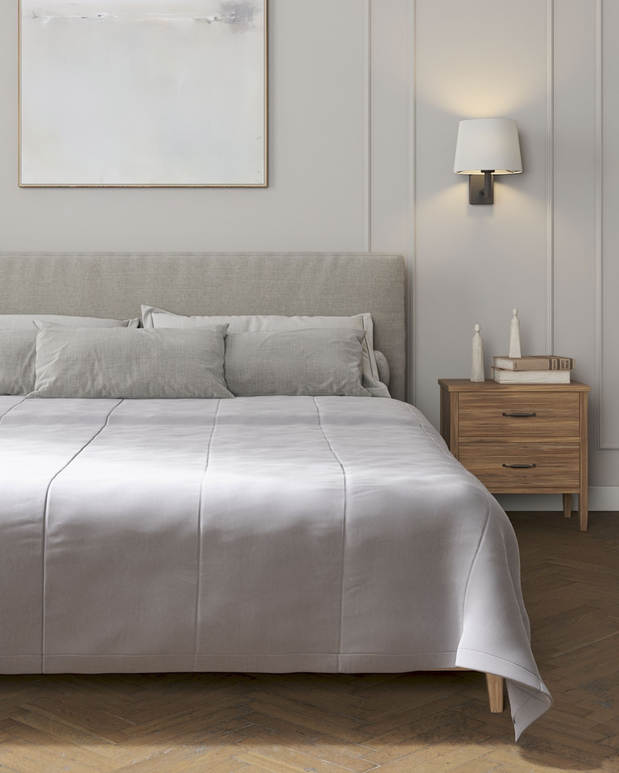 Velvet stripe quilted throw colour grey fabric gloss, velvet (hover)