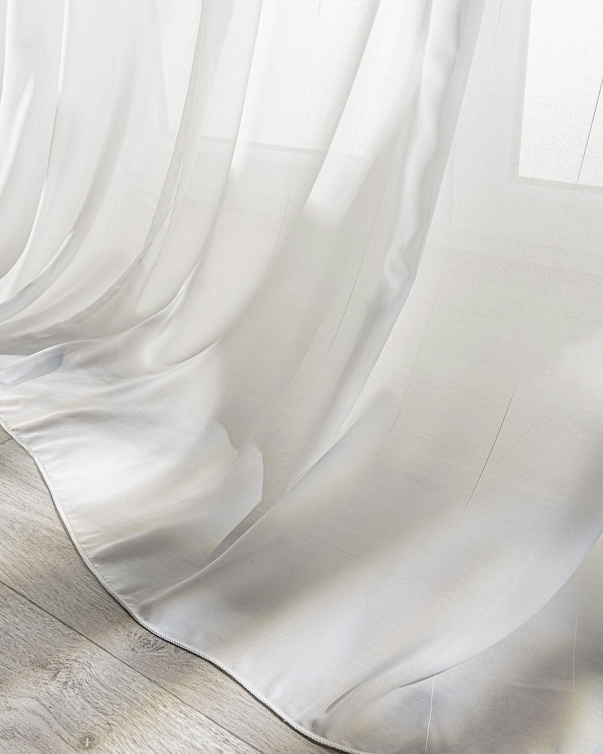 Wave Curtain colour cream fabric semi-sheer, structured, patterned