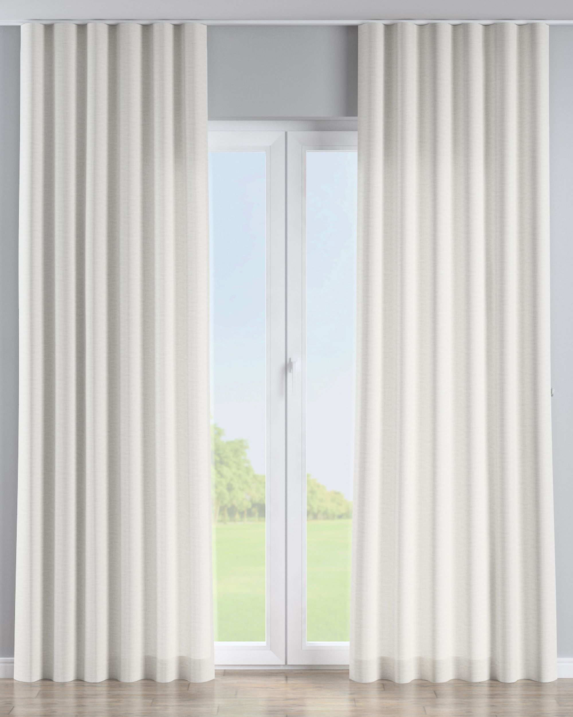 Wave Curtain colour cream fabric structured