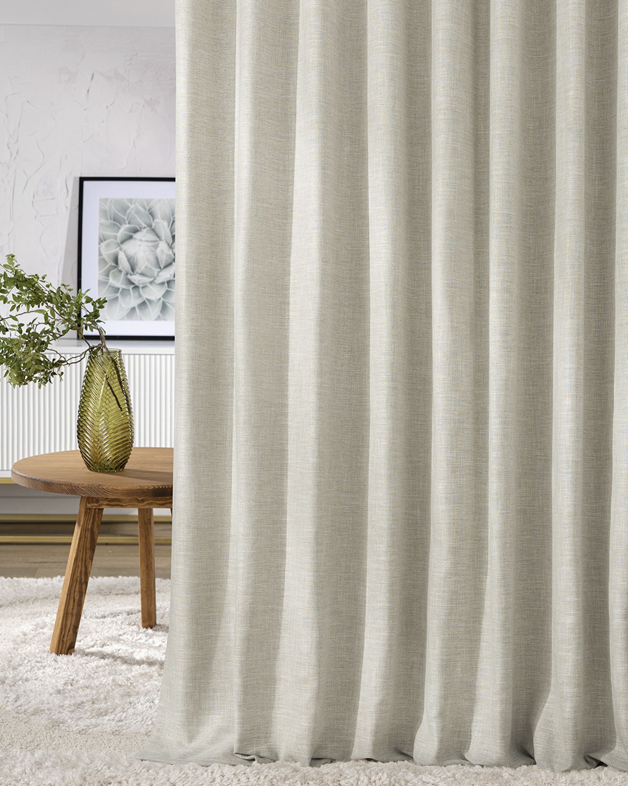 Wave Curtain colour grey fabric structured (hover)