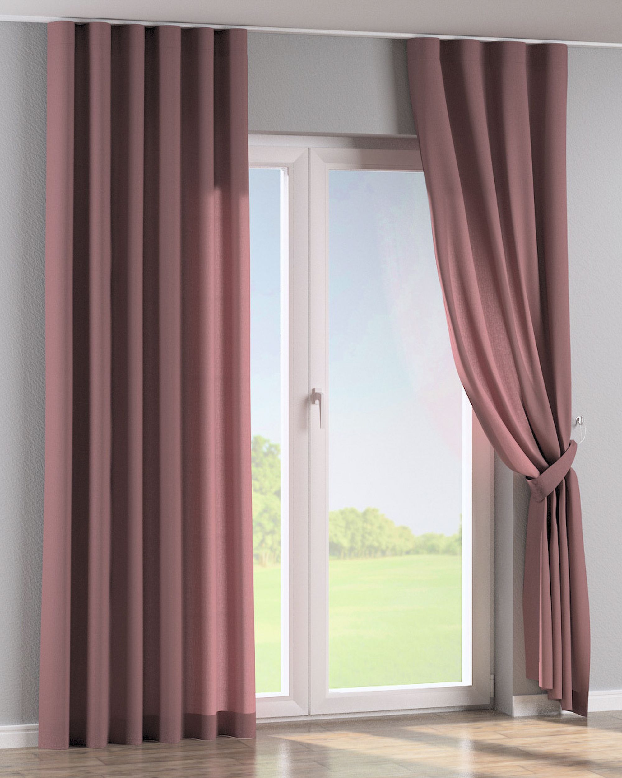 Wave Curtain colour pink fabric semi-sheer, structured (hover)