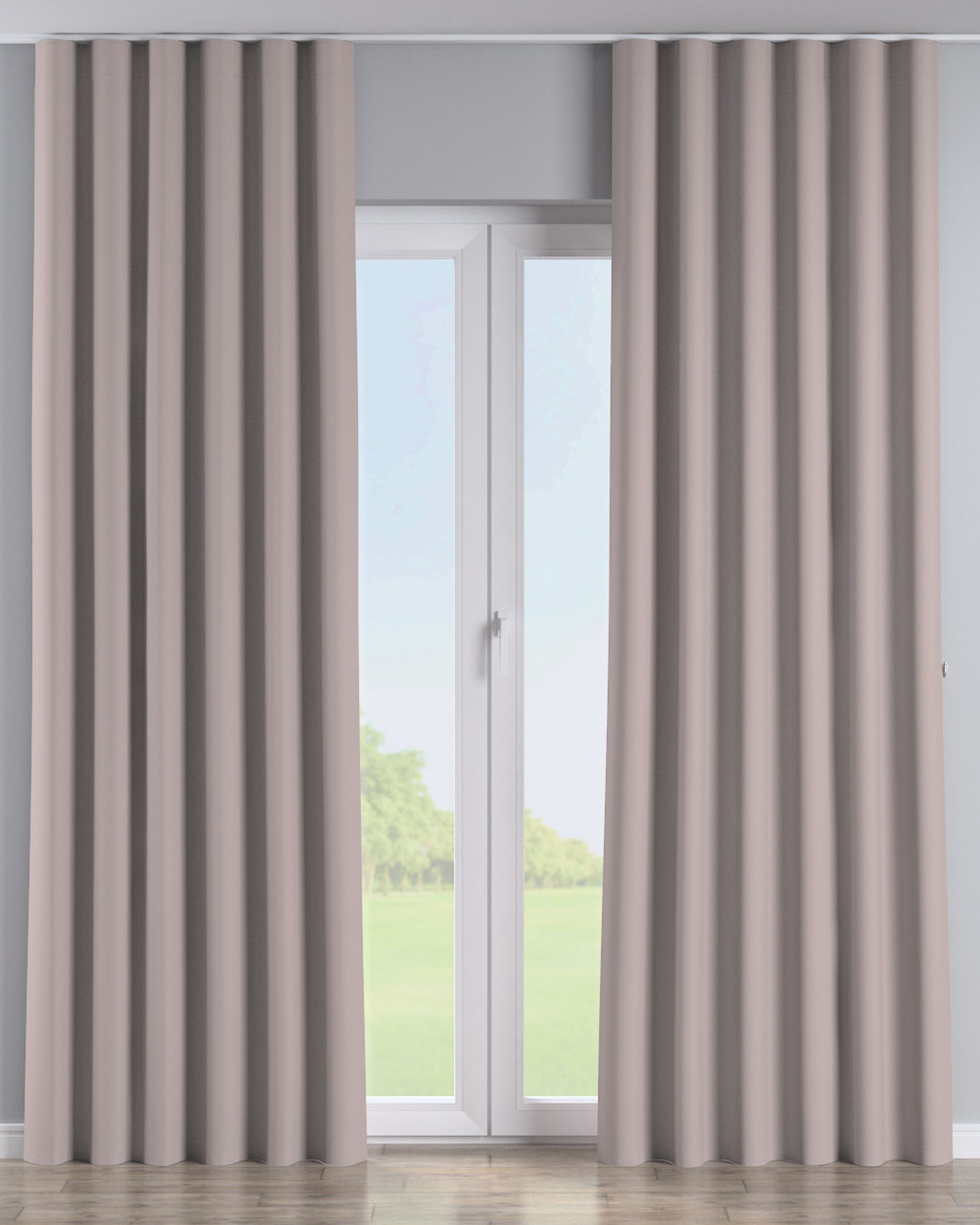Wave Curtain colour beige fabric blackout