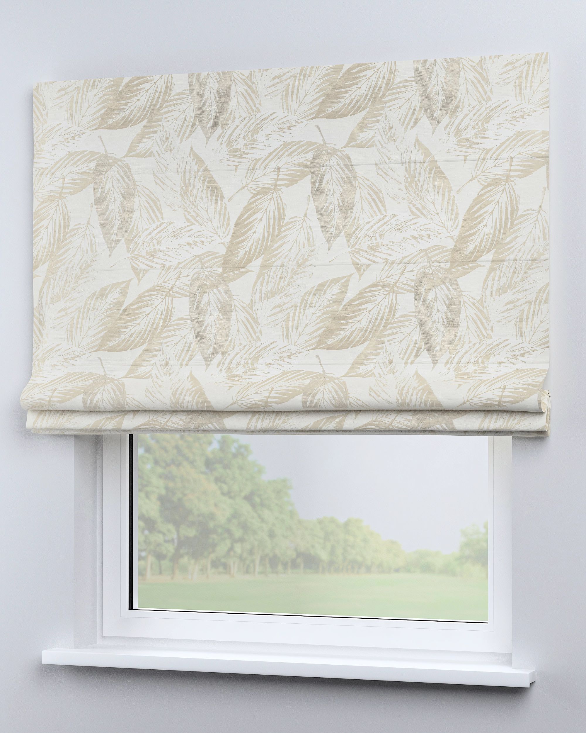Bari Roman blind colour green fabric gloss, structured, patterned (hover)
