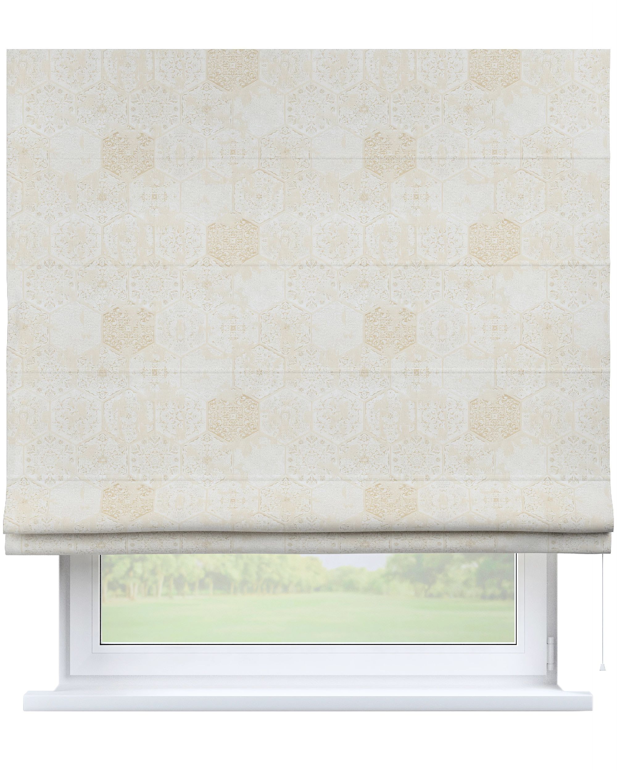 Bari Roman blind colour grey fabric gloss, structured, patterned