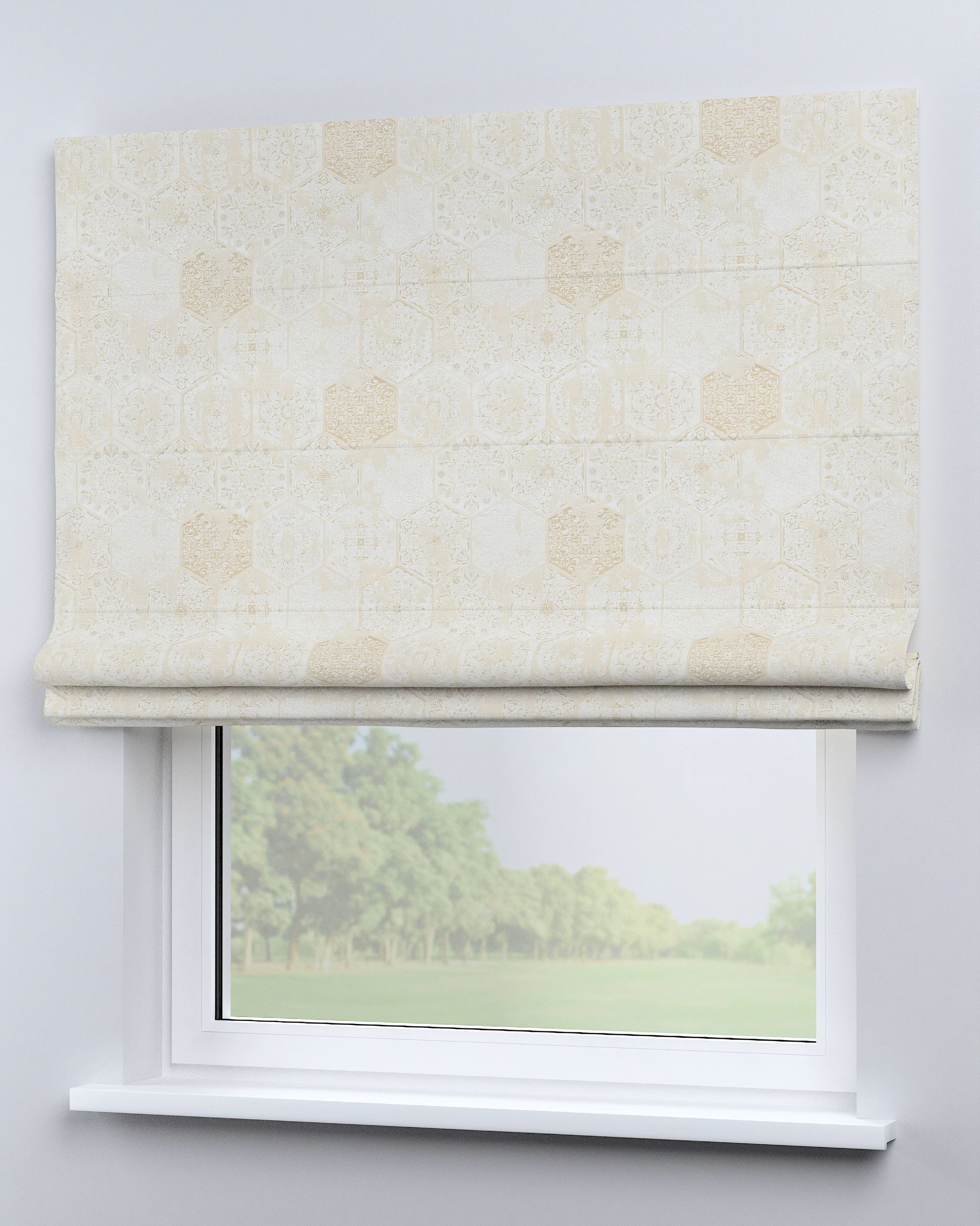 Bari Roman blind colour grey fabric gloss, structured, patterned (hover)