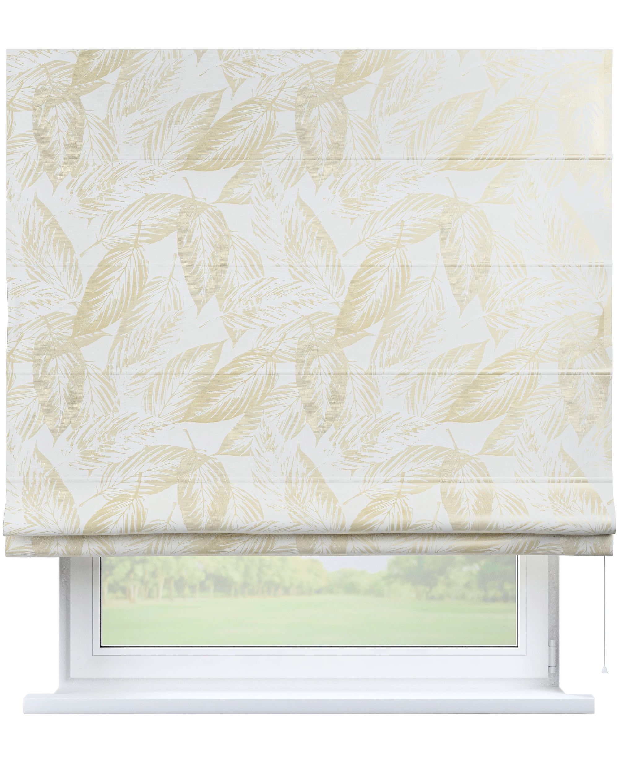 Bari Roman blind colour cream fabric gloss, structured, patterned