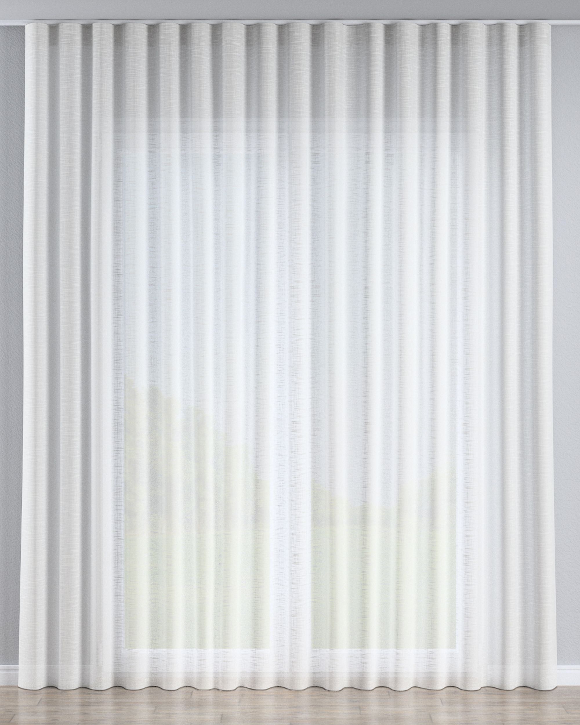 Wave net curtain colour cream fabric semi-sheer, structured