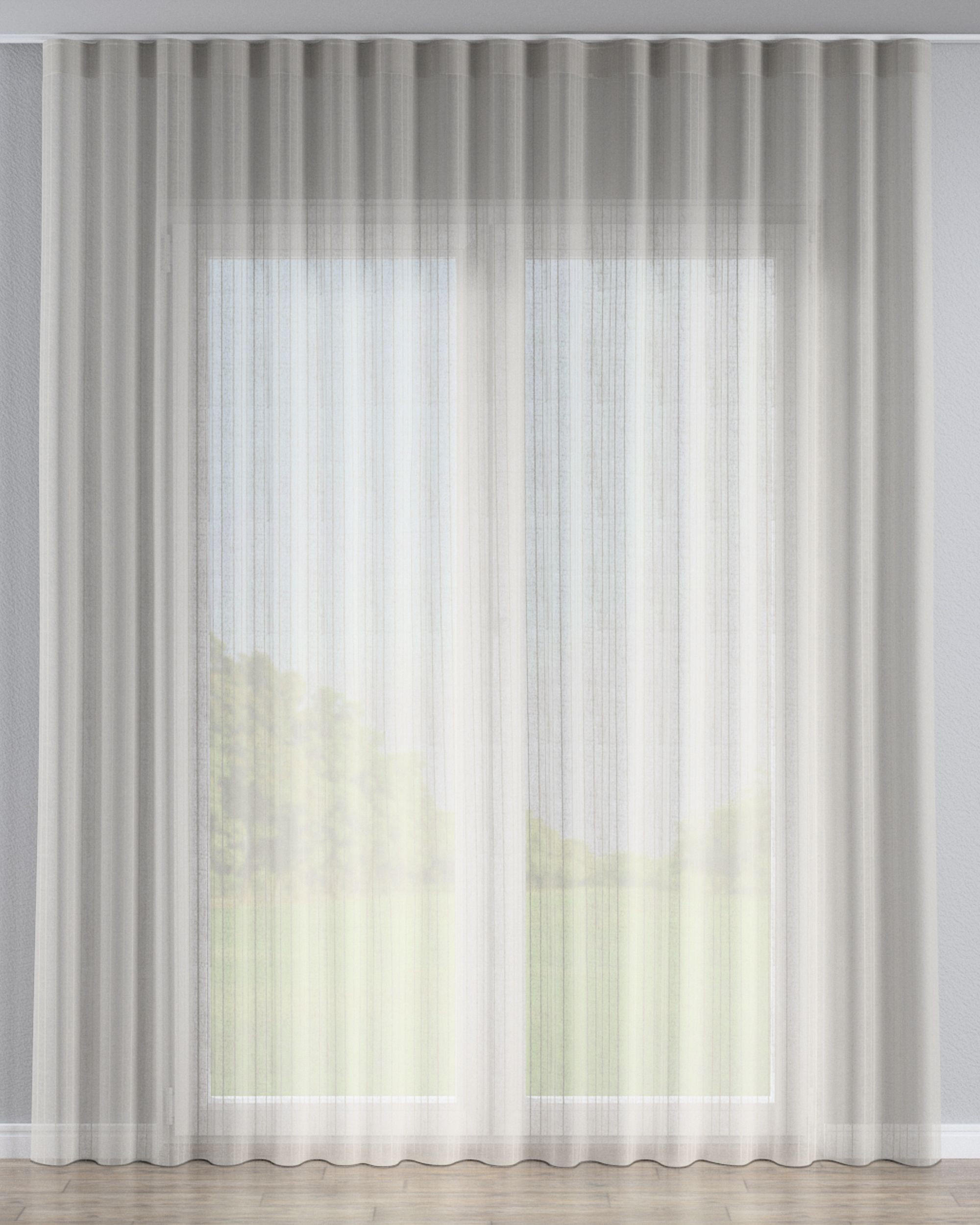 Wave net curtain colour beige fabric semi-sheer, structured, patterned